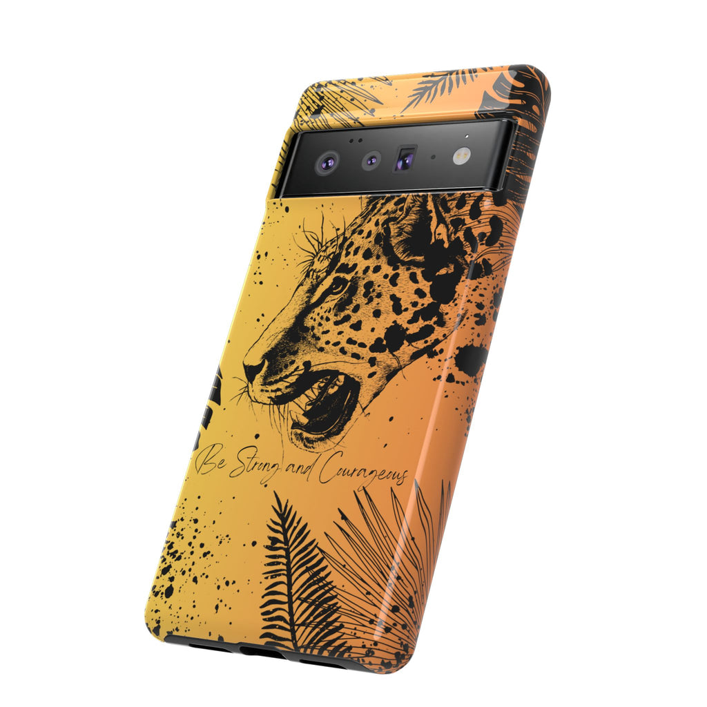 Be Strong and Courageous Tough Phone Case (Orange Hue)