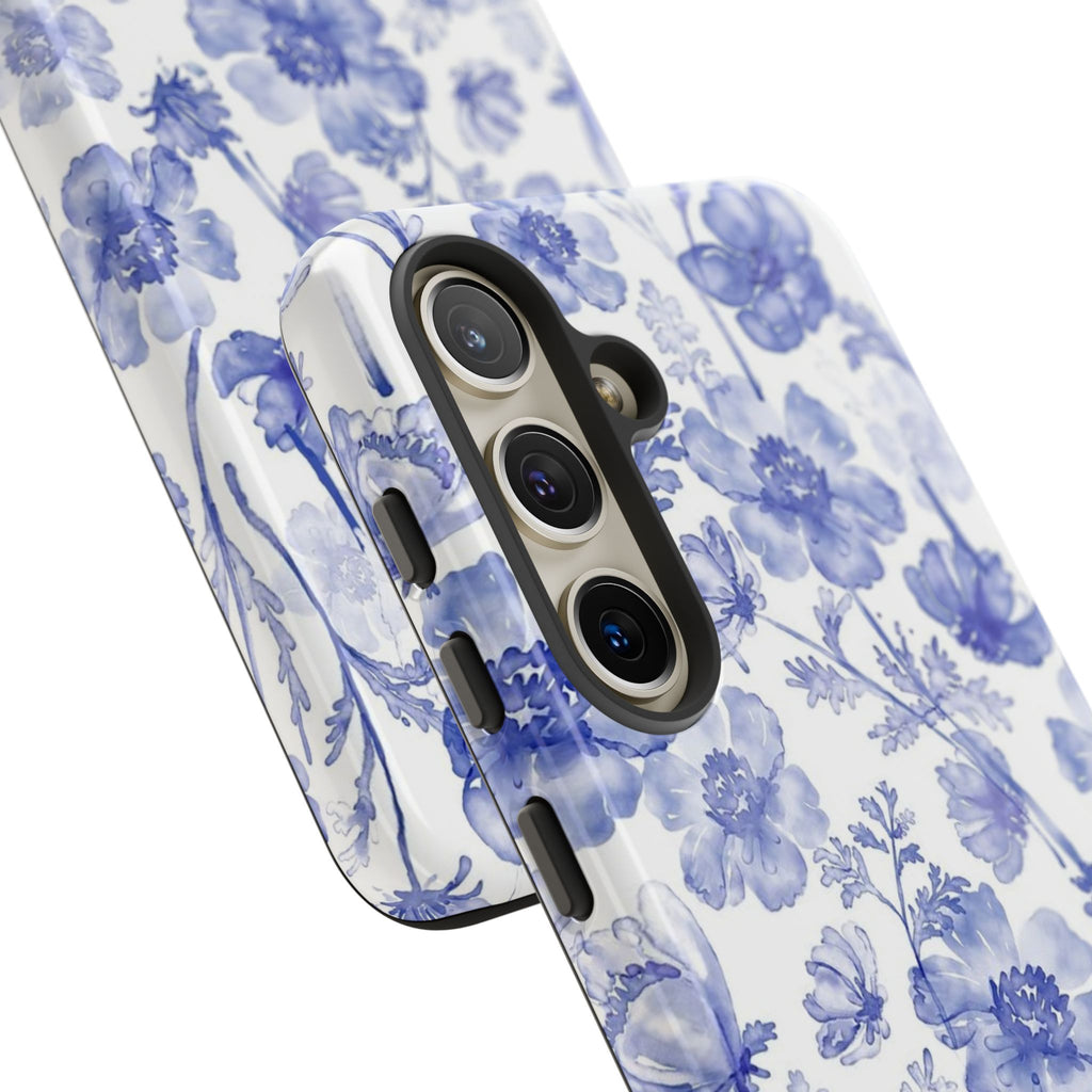 Blue Floral Tough Case