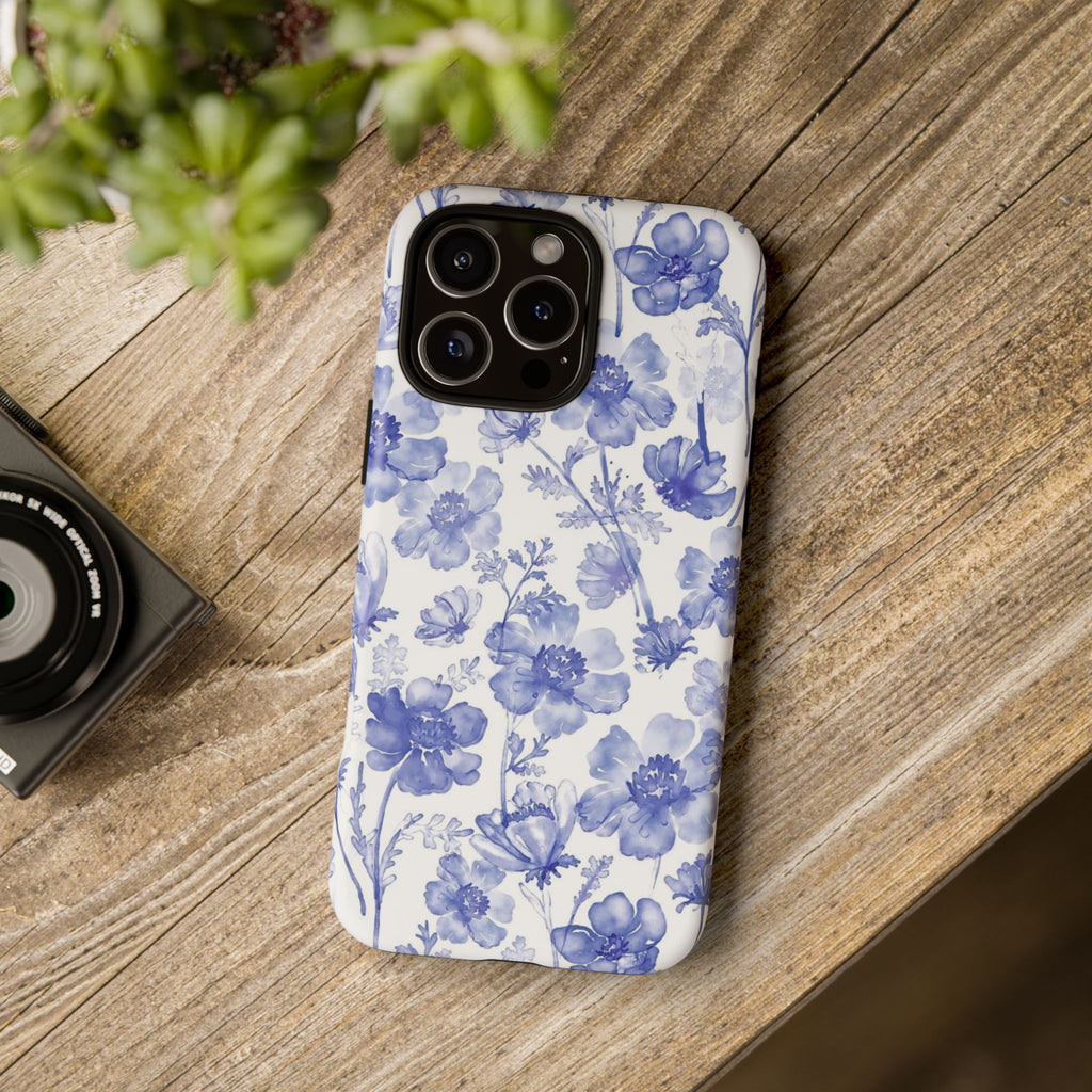 Blue Floral Tough Case