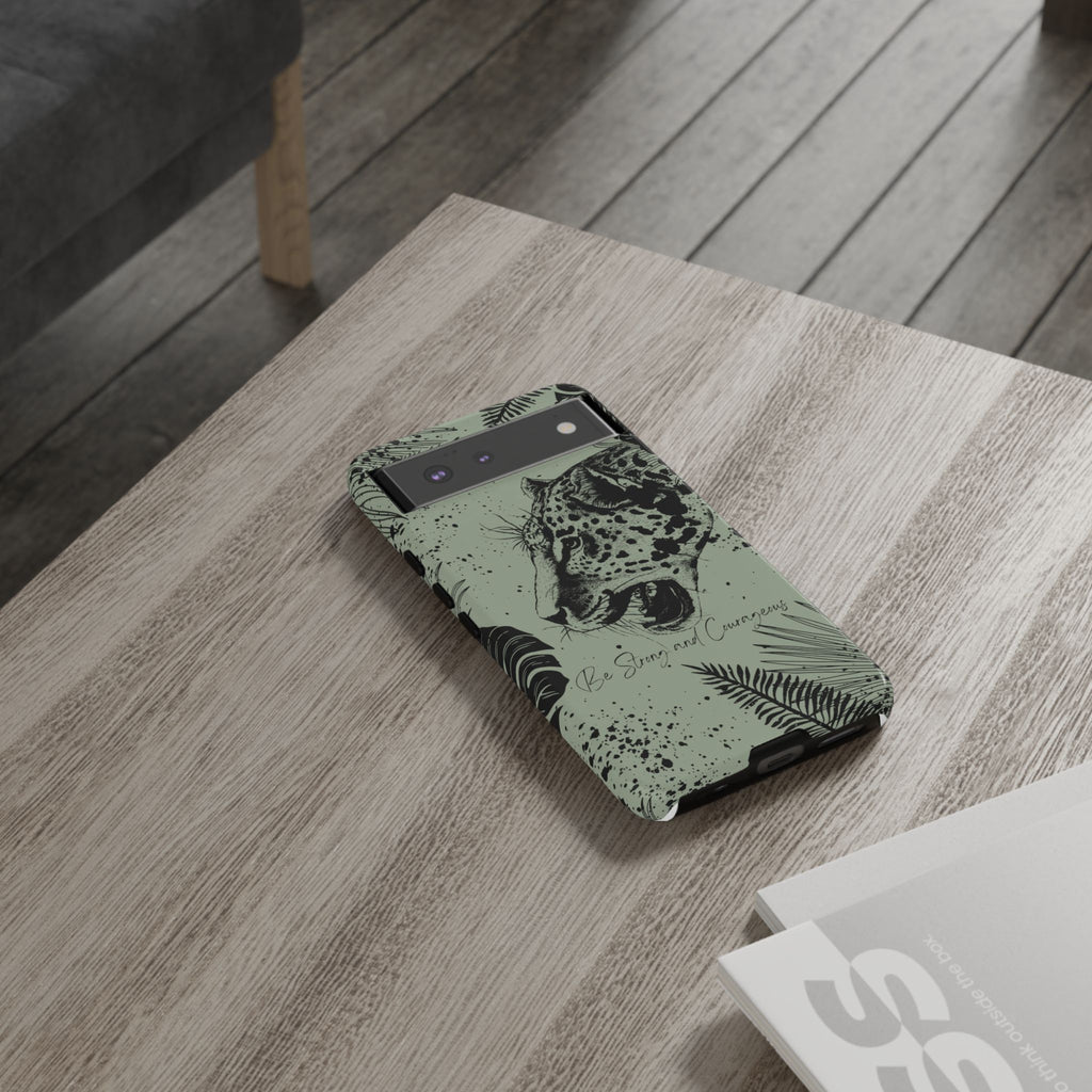 Be Strong and Courageous Tough Phone Case (Mint Green)