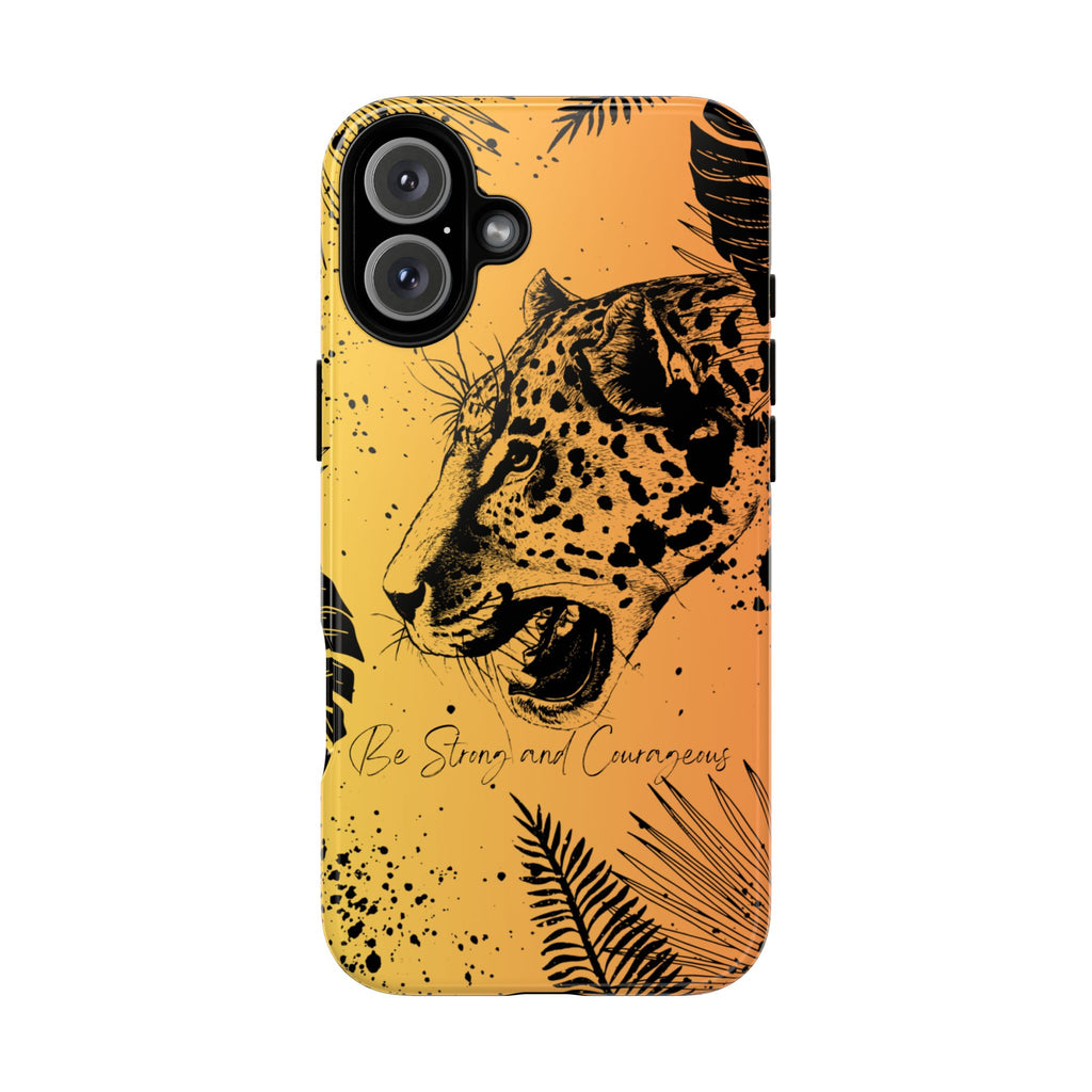 Be Strong and Courageous Tough Phone Case (Orange Hue)