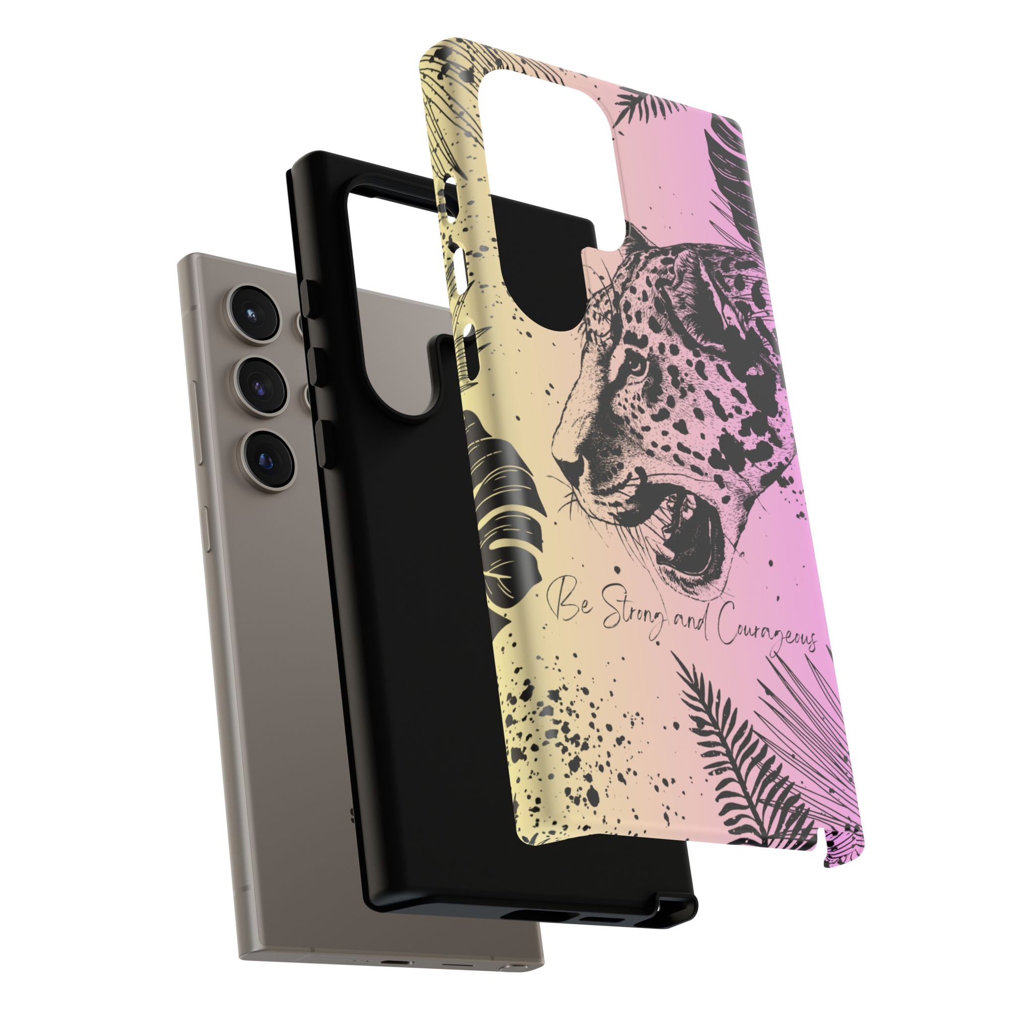 Be Strong and Courageous Tough Phone Case (Purple Hue)