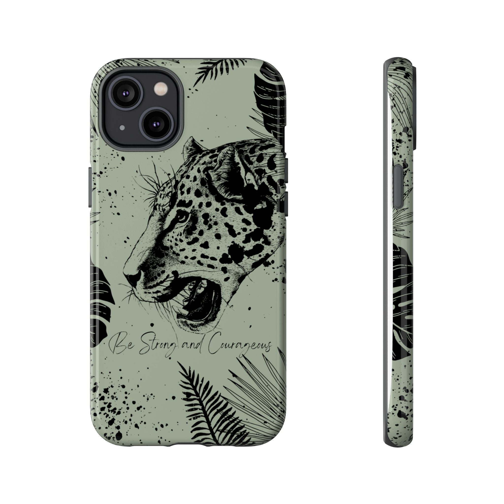 Be Strong and Courageous Tough Phone Case (Mint Green)