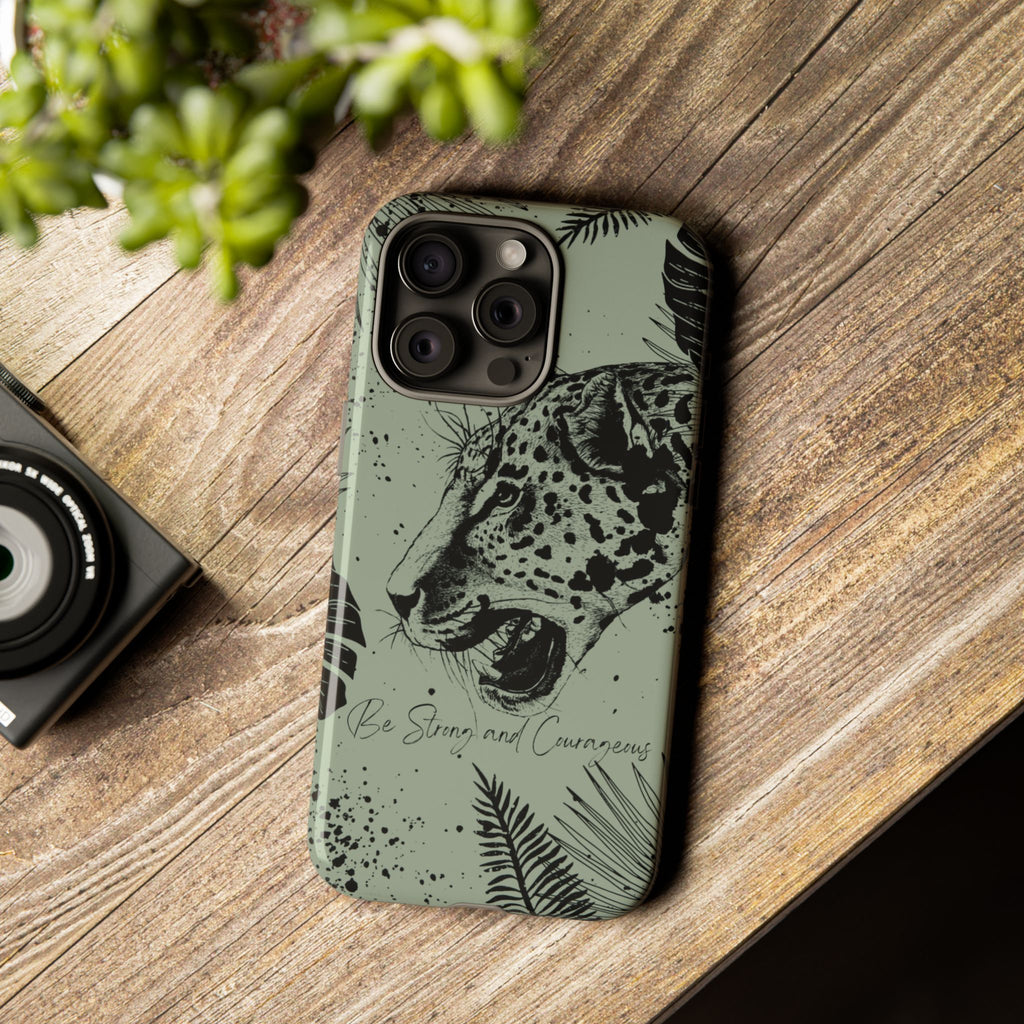 Be Strong and Courageous Tough Phone Case (Mint Green)