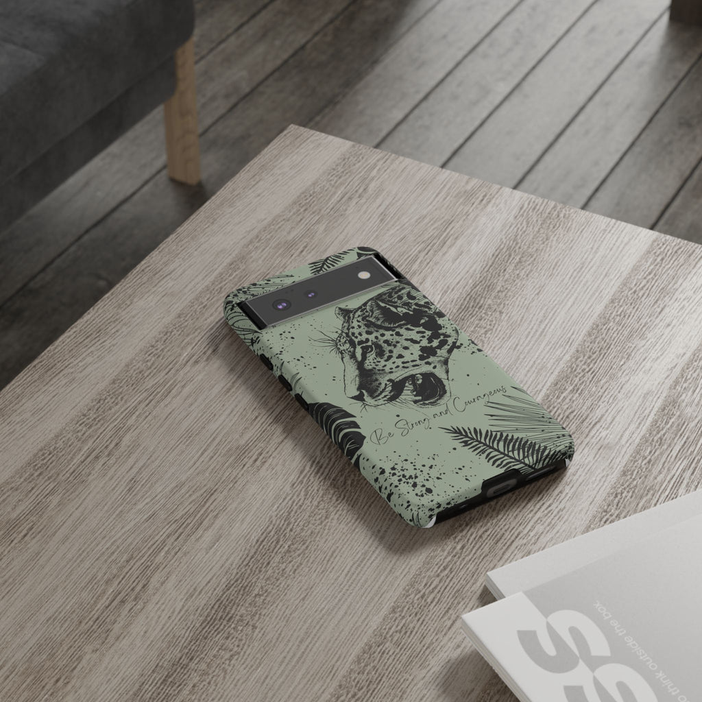 Be Strong and Courageous Tough Phone Case (Mint Green)