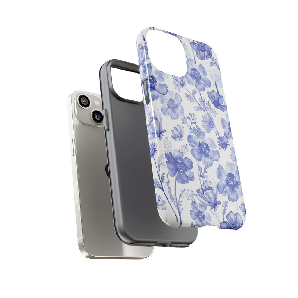 Blue Floral Tough Case