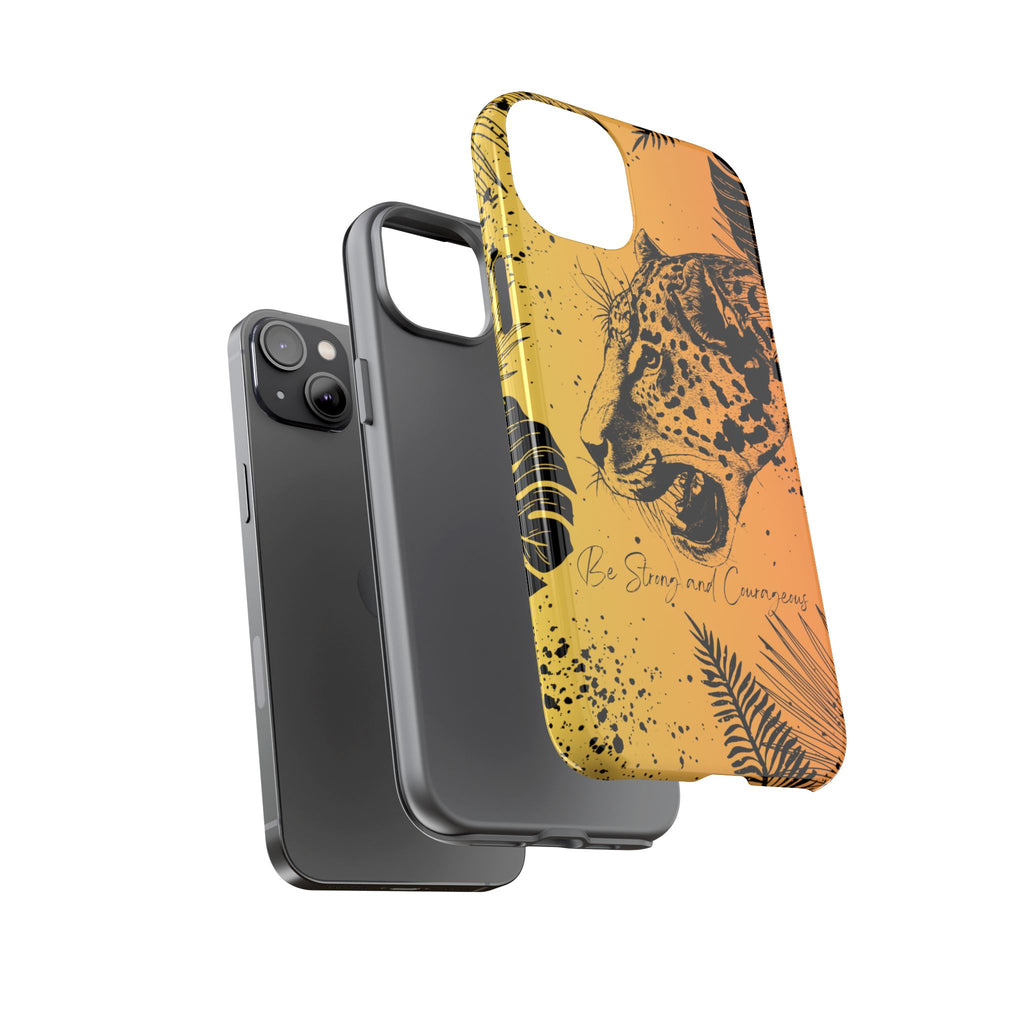 Be Strong and Courageous Tough Phone Case (Orange Hue)