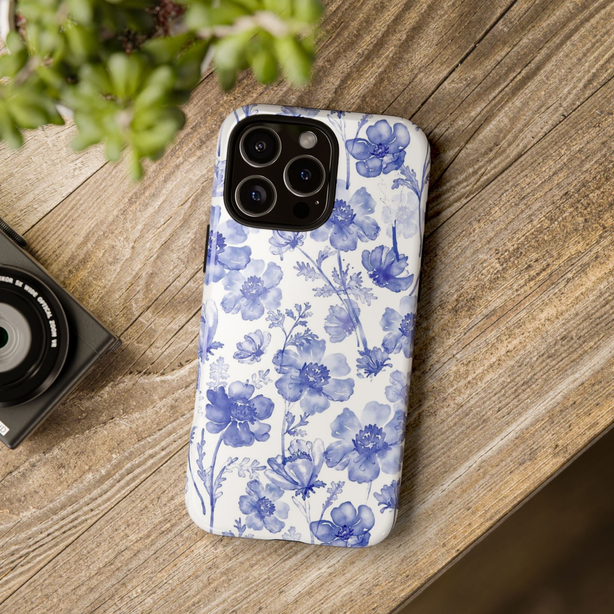 Blue Floral Tough Case