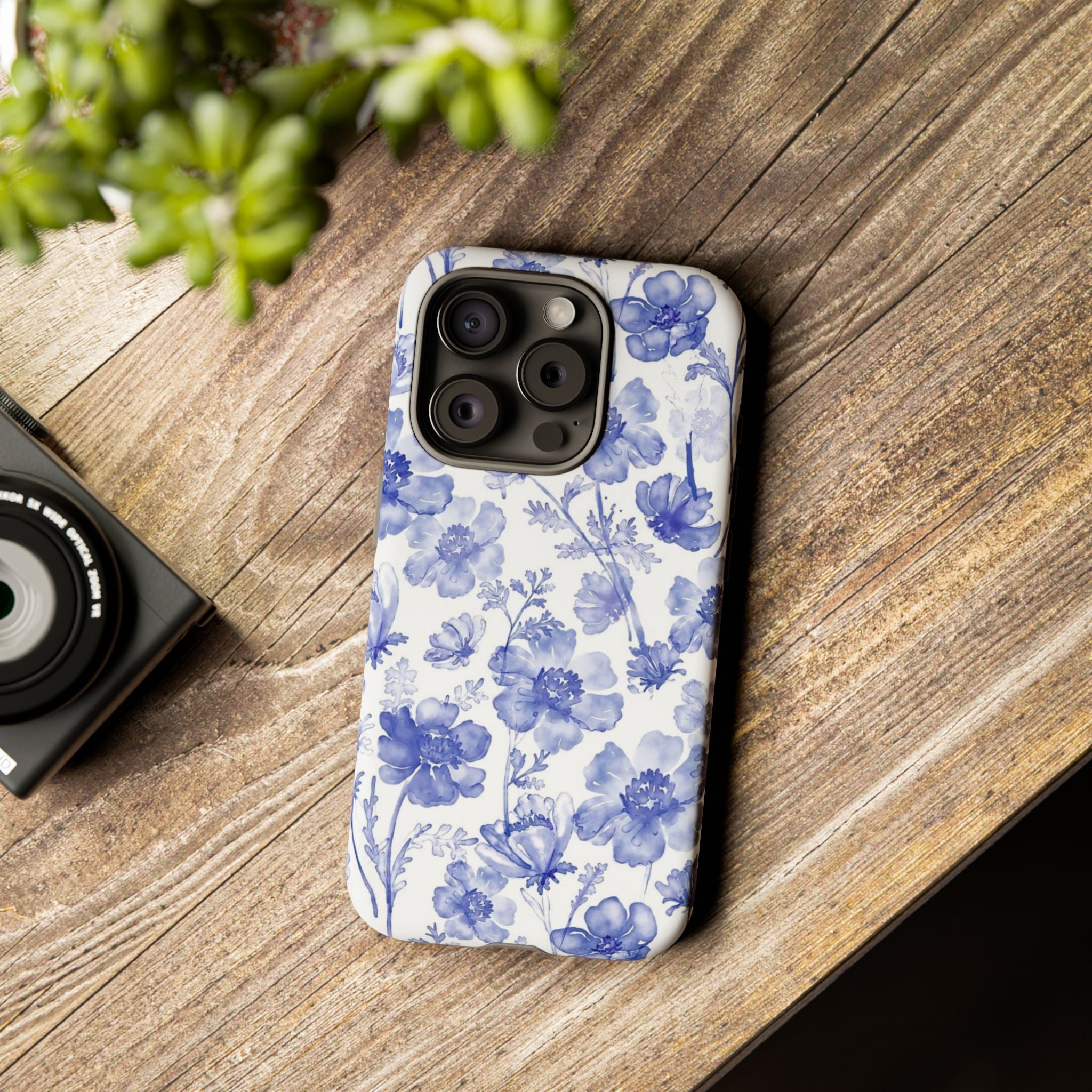 Blue Floral Tough Case