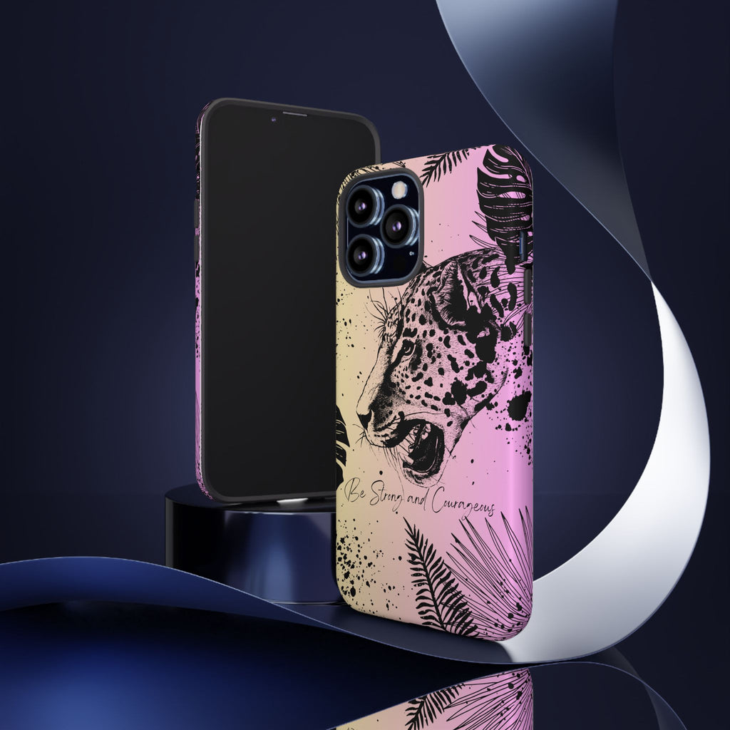 Be Strong and Courageous Tough Phone Case (Purple Hue)