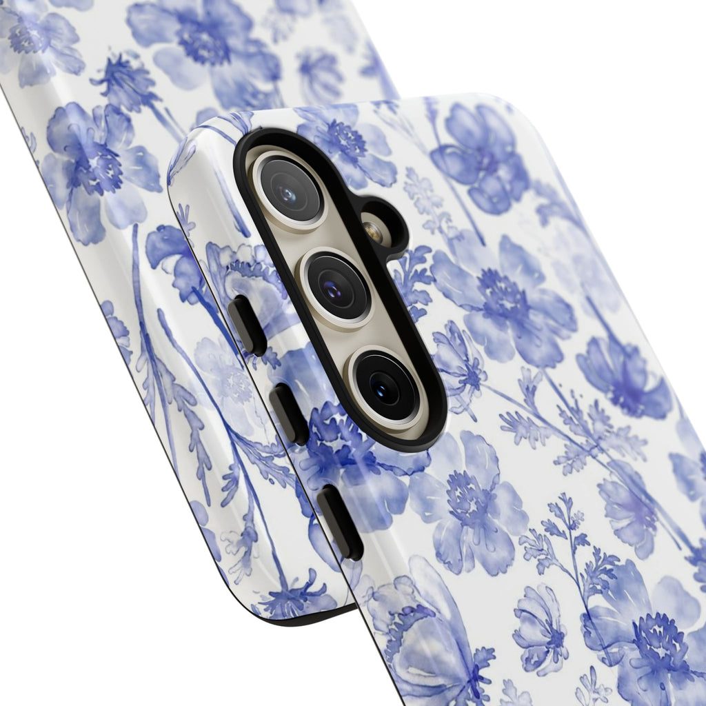 Blue Floral Tough Case