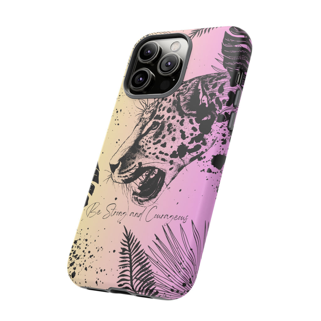 Be Strong and Courageous Tough Phone Case (Purple Hue)