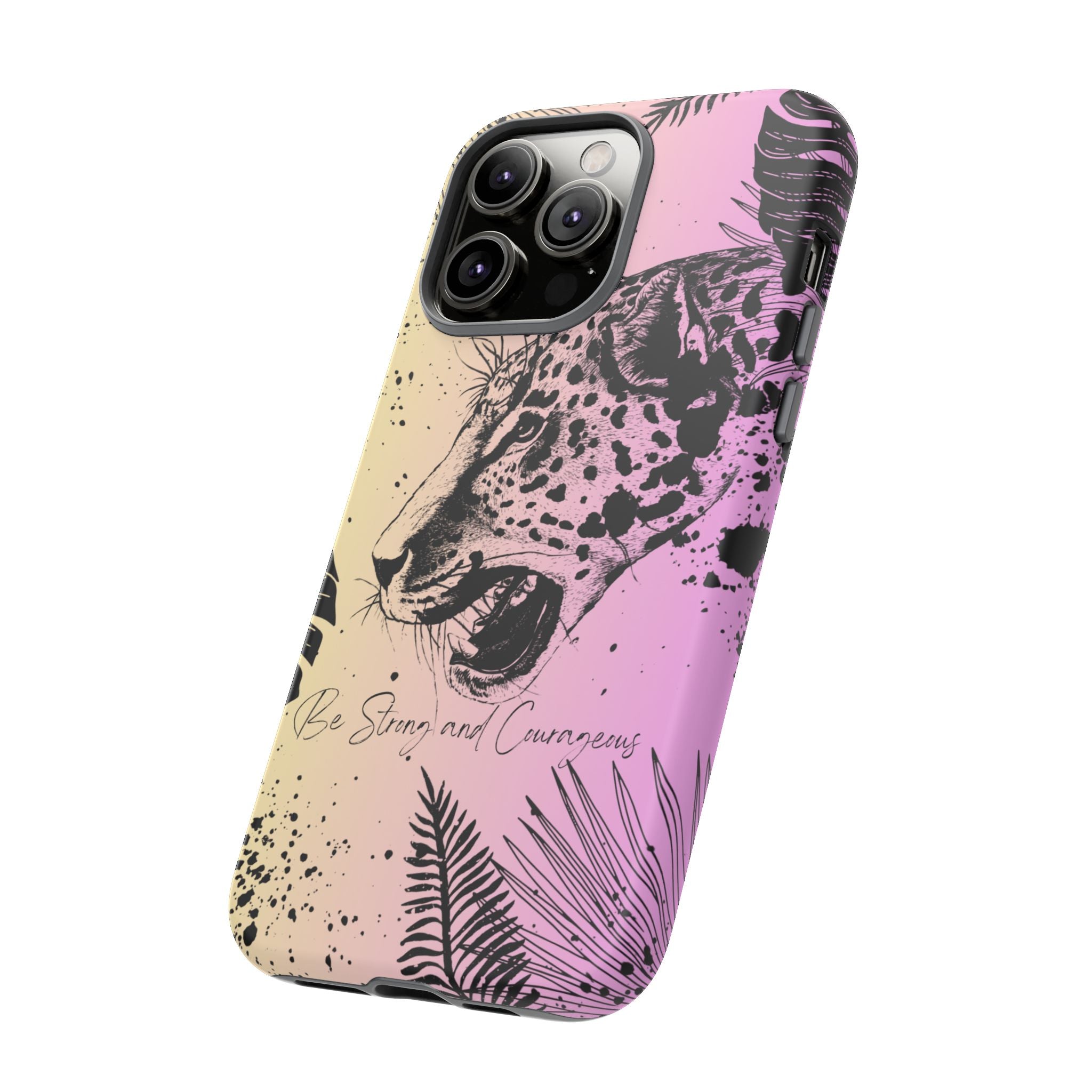 Be Strong and Courageous Tough Phone Case (Purple Hue)