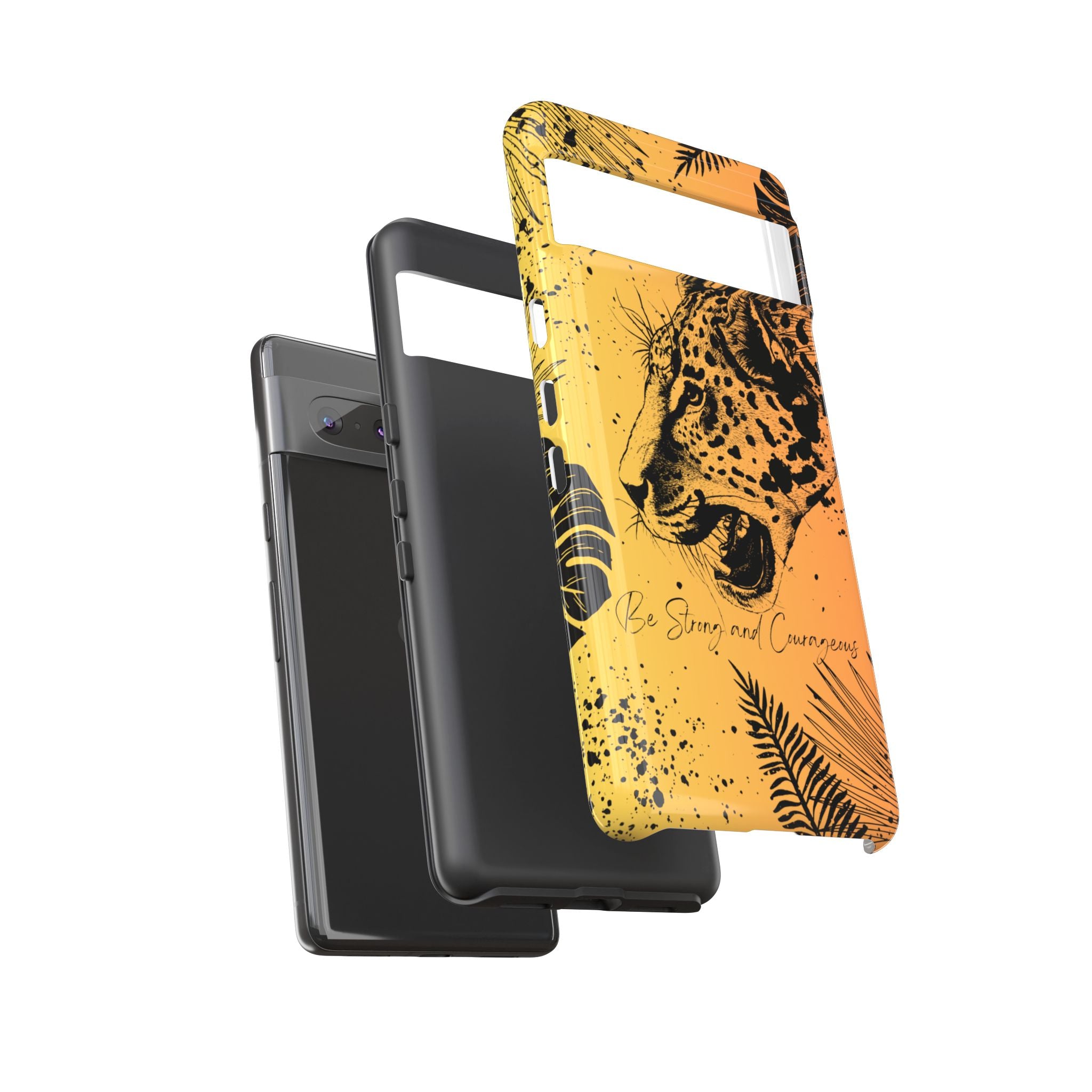 Be Strong and Courageous Tough Phone Case (Orange Hue)