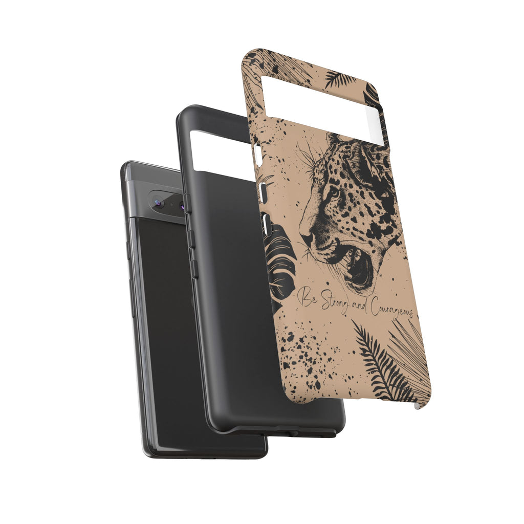 Be Strong and Courageous Tough Phone Case (Brown)