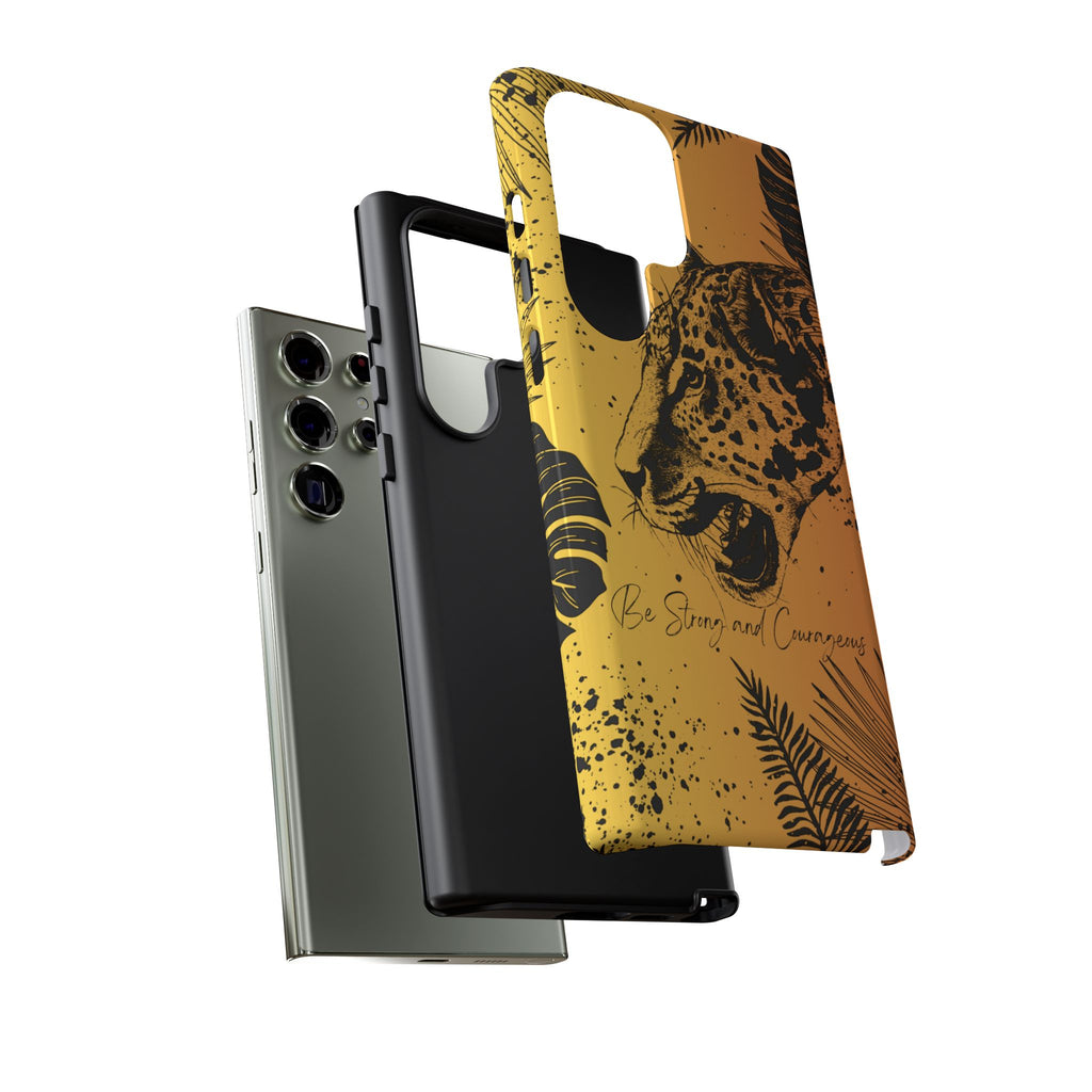Be Strong and Courageous Tough Phone Case (Orange Hue)