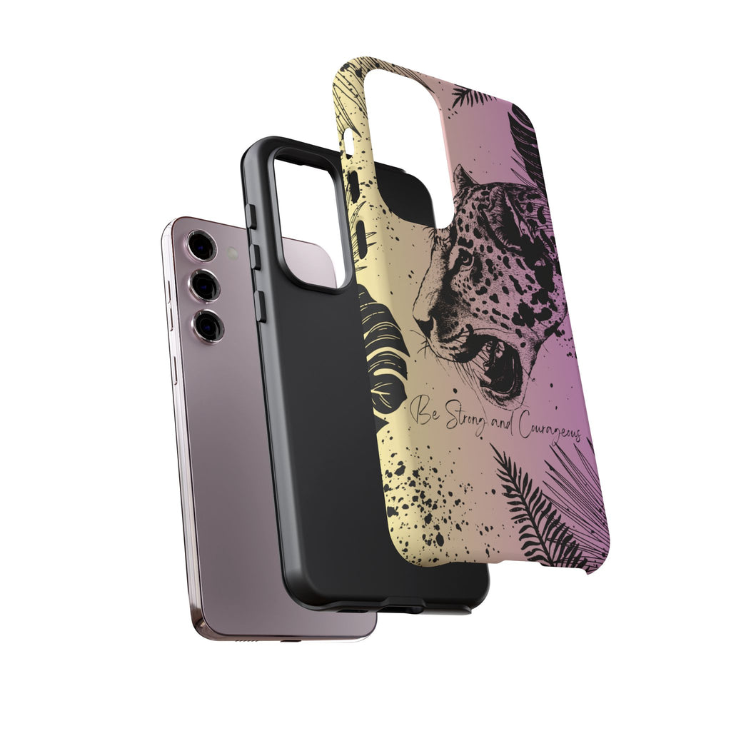 Be Strong and Courageous Tough Phone Case (Purple Hue)