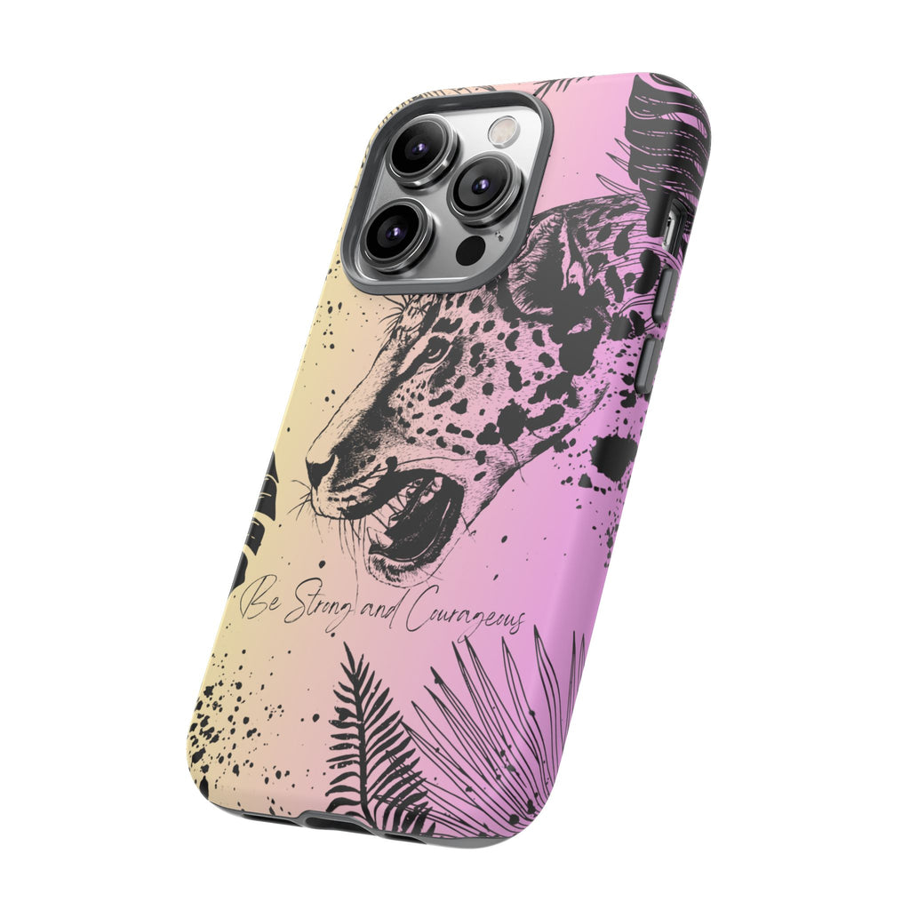 Be Strong and Courageous Tough Phone Case (Purple Hue)