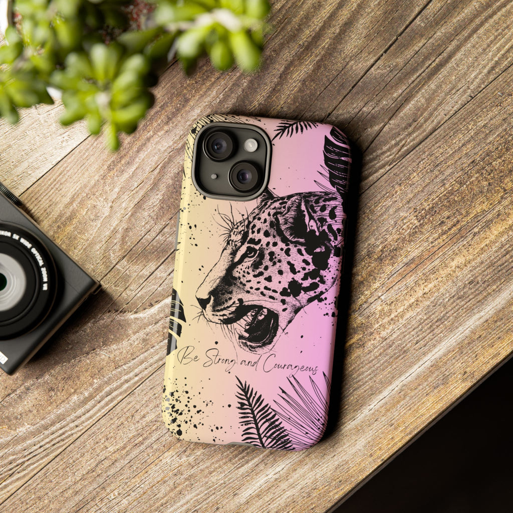 Be Strong and Courageous Tough Phone Case (Purple Hue)