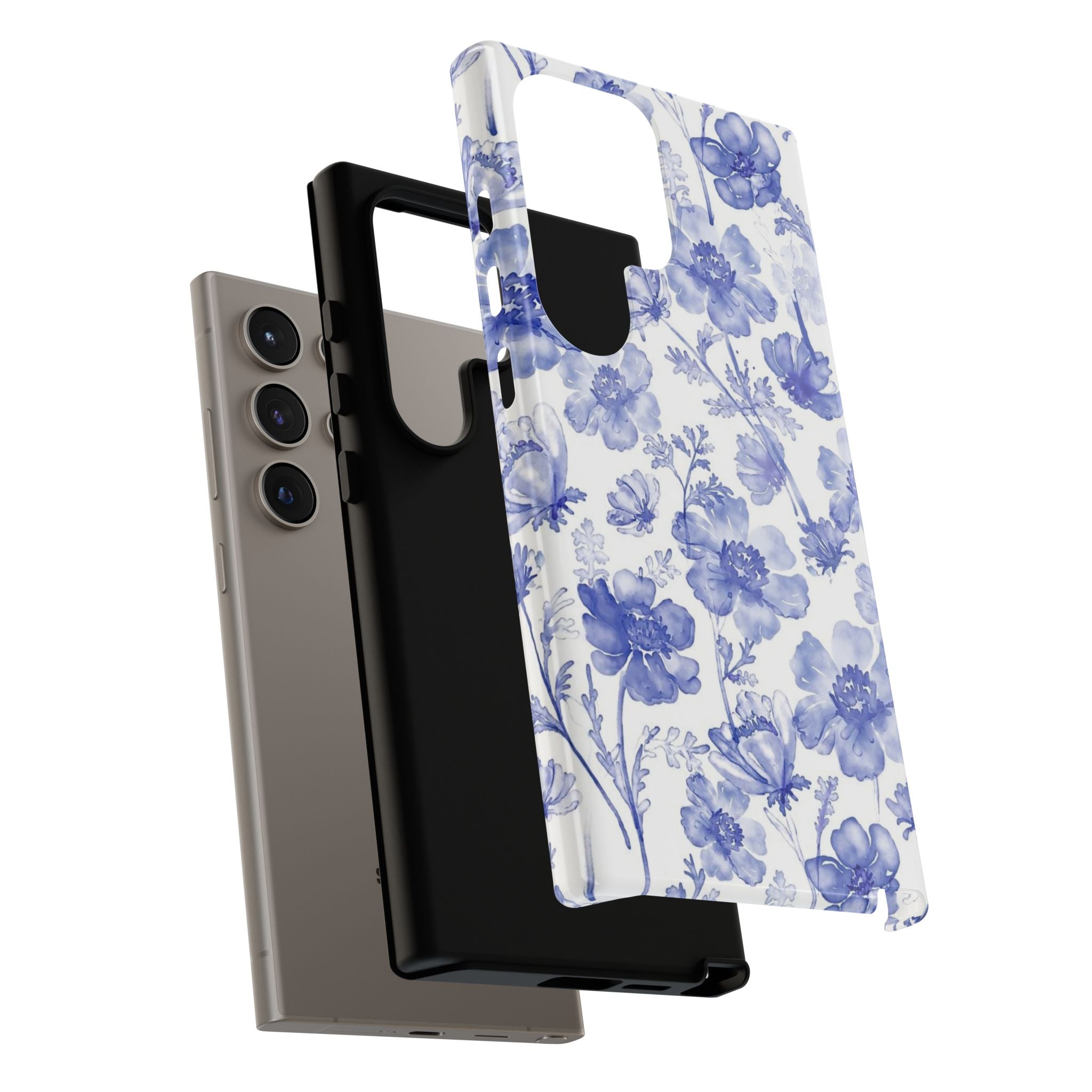 Blue Floral Tough Case