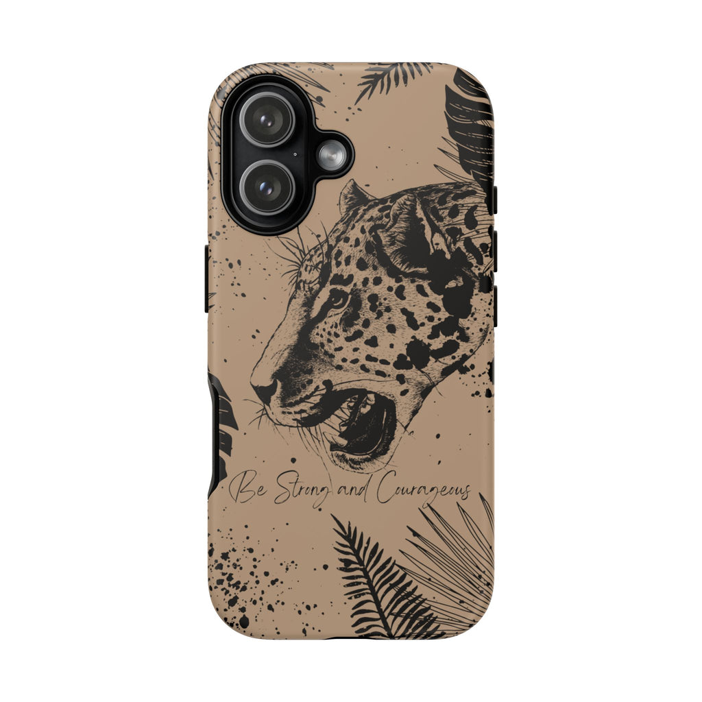 Be Strong and Courageous Tough Phone Case (Brown)