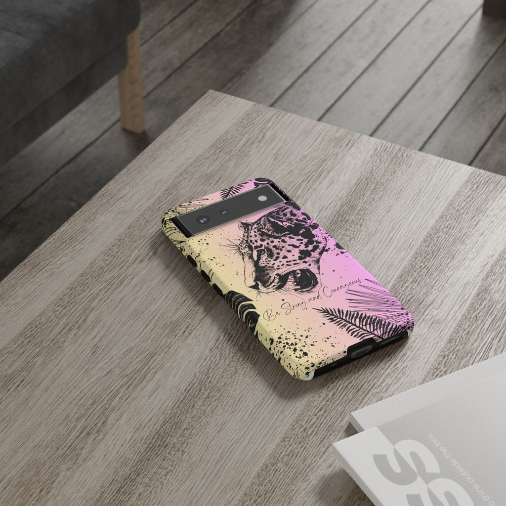 Be Strong and Courageous Tough Phone Case (Purple Hue)