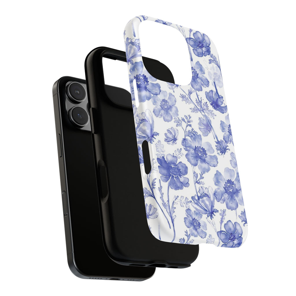 Blue Floral Tough Case