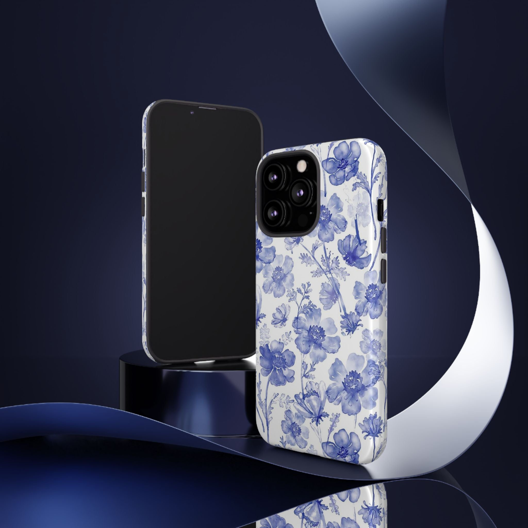 Blue Floral Tough Case