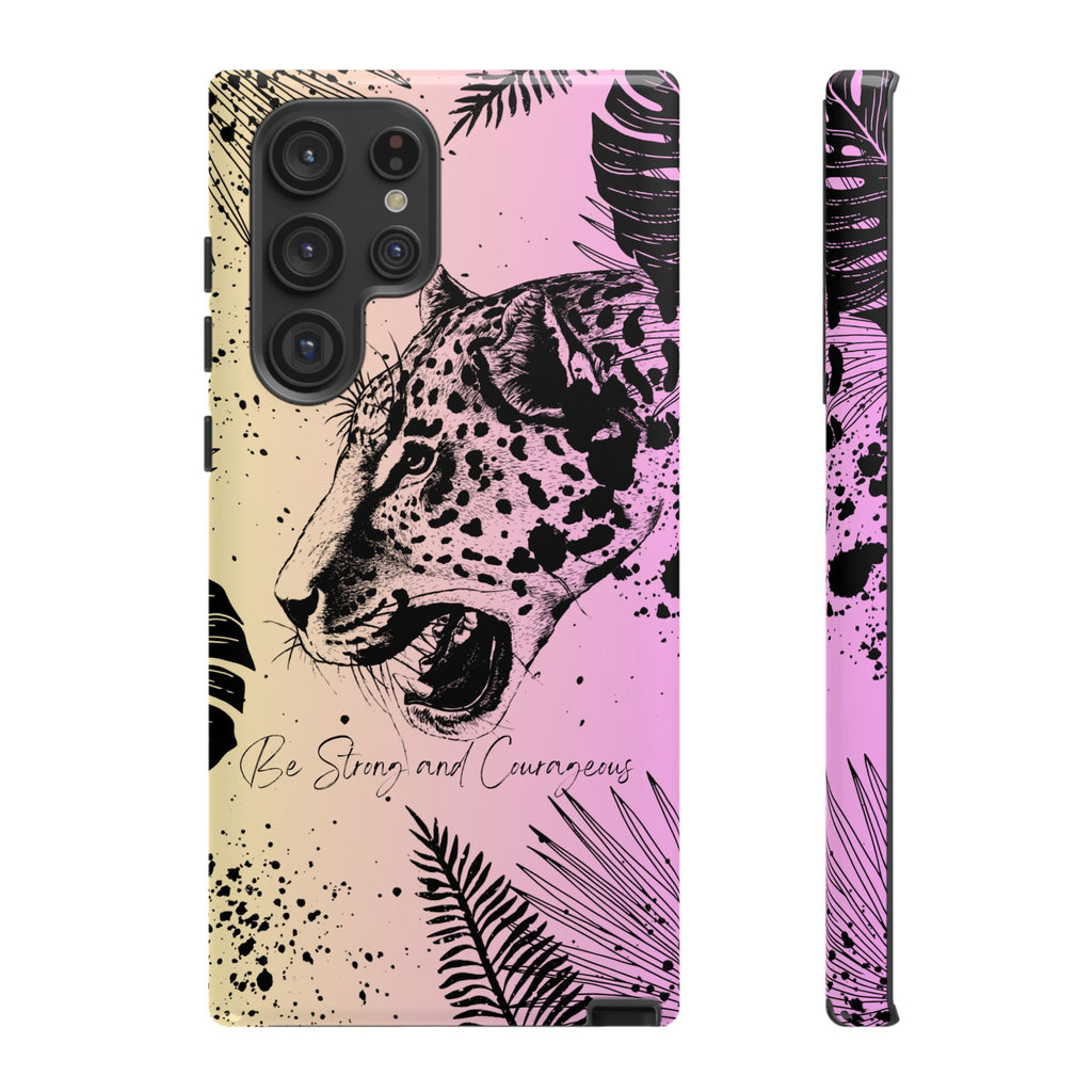 Be Strong and Courageous Tough Phone Case (Purple Hue)