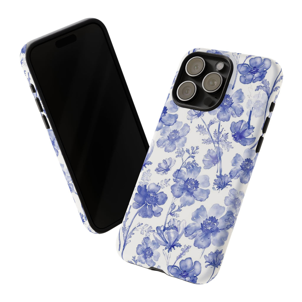 Blue Floral Tough Case