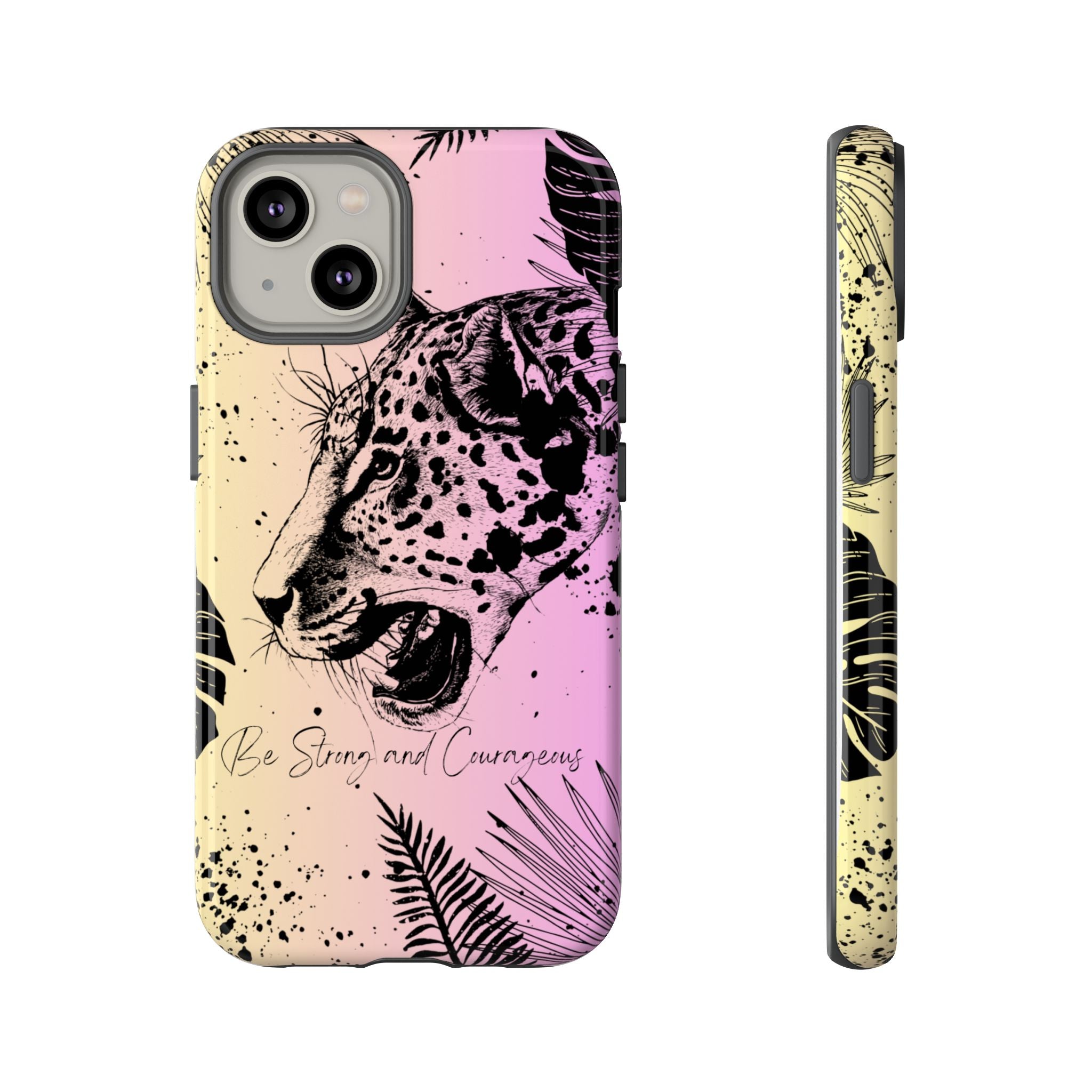 Be Strong and Courageous Tough Phone Case (Purple Hue)