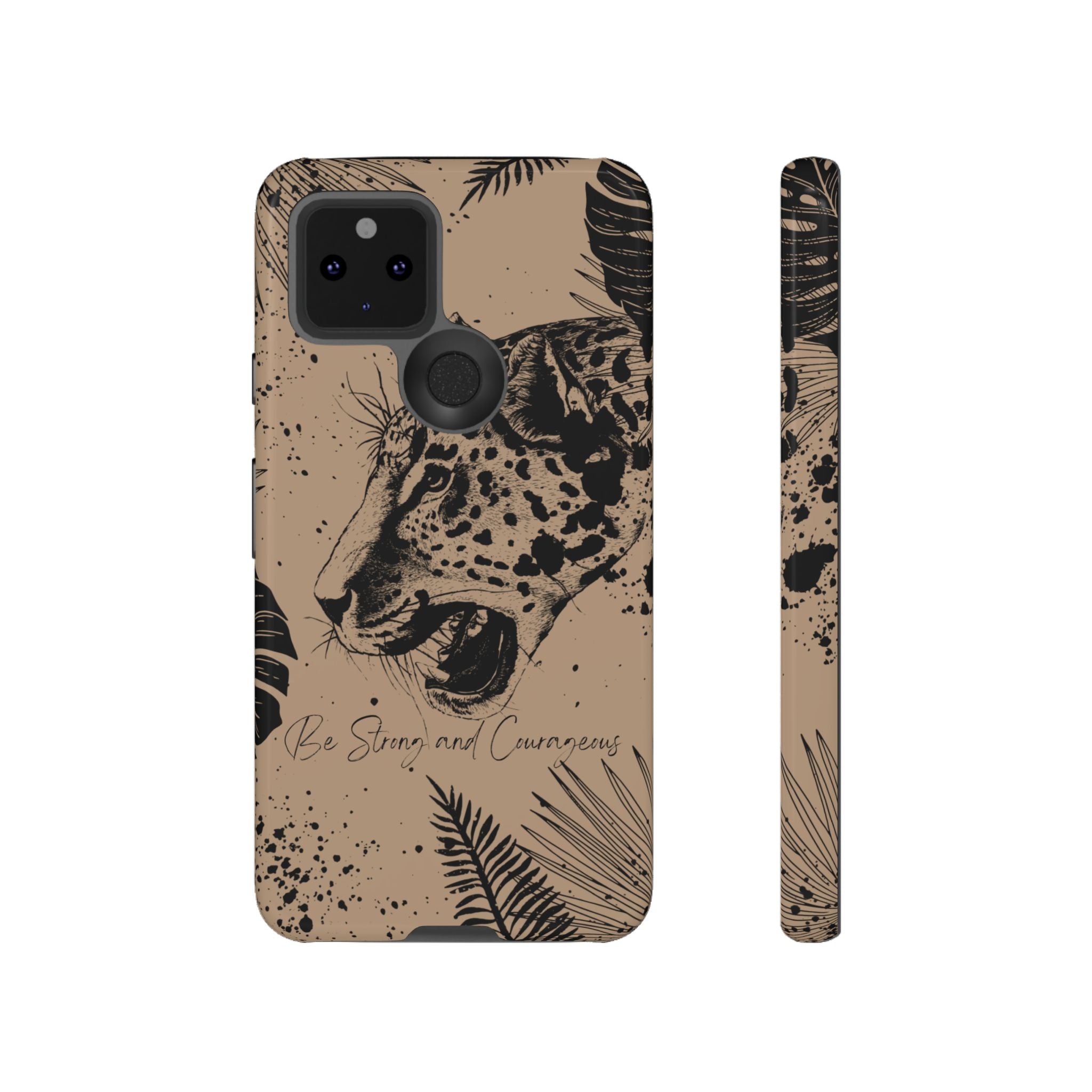 Be Strong and Courageous Tough Phone Case (Brown)