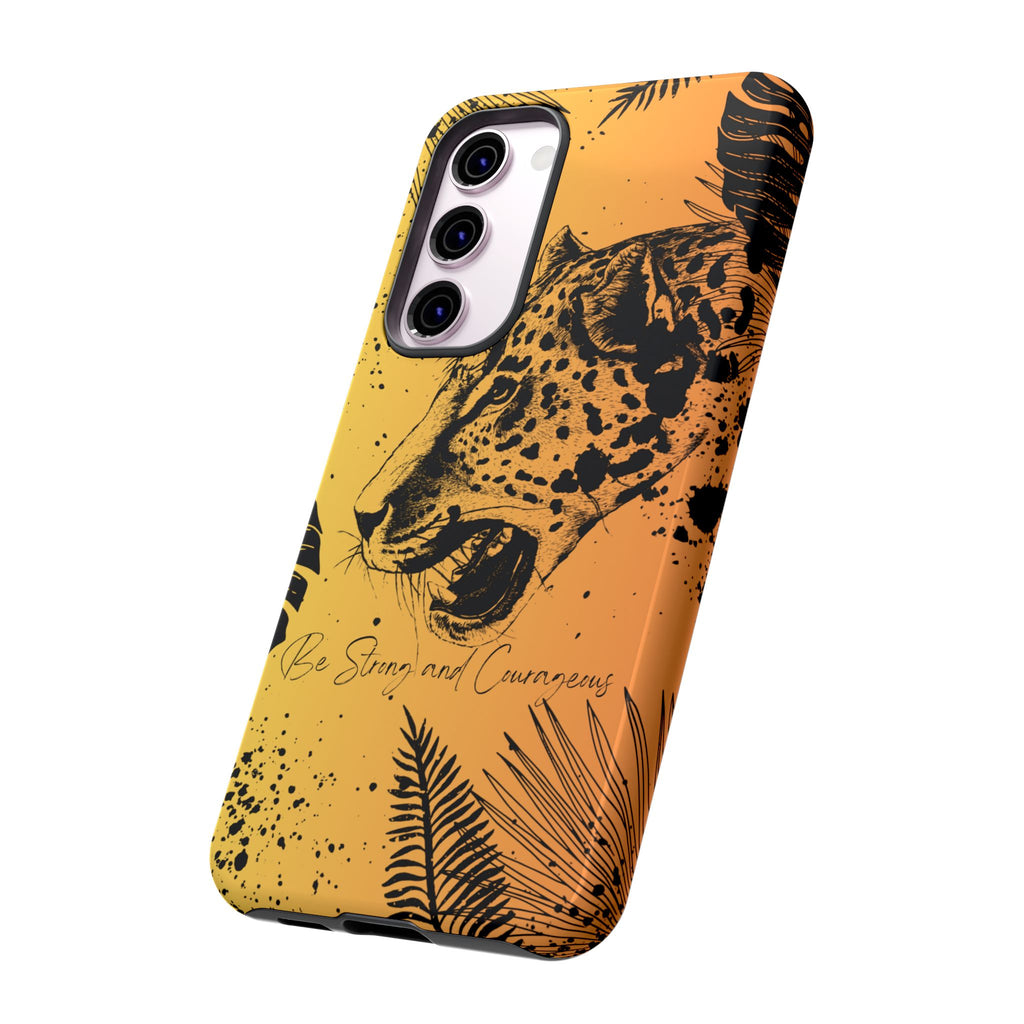 Be Strong and Courageous Tough Phone Case (Orange Hue)