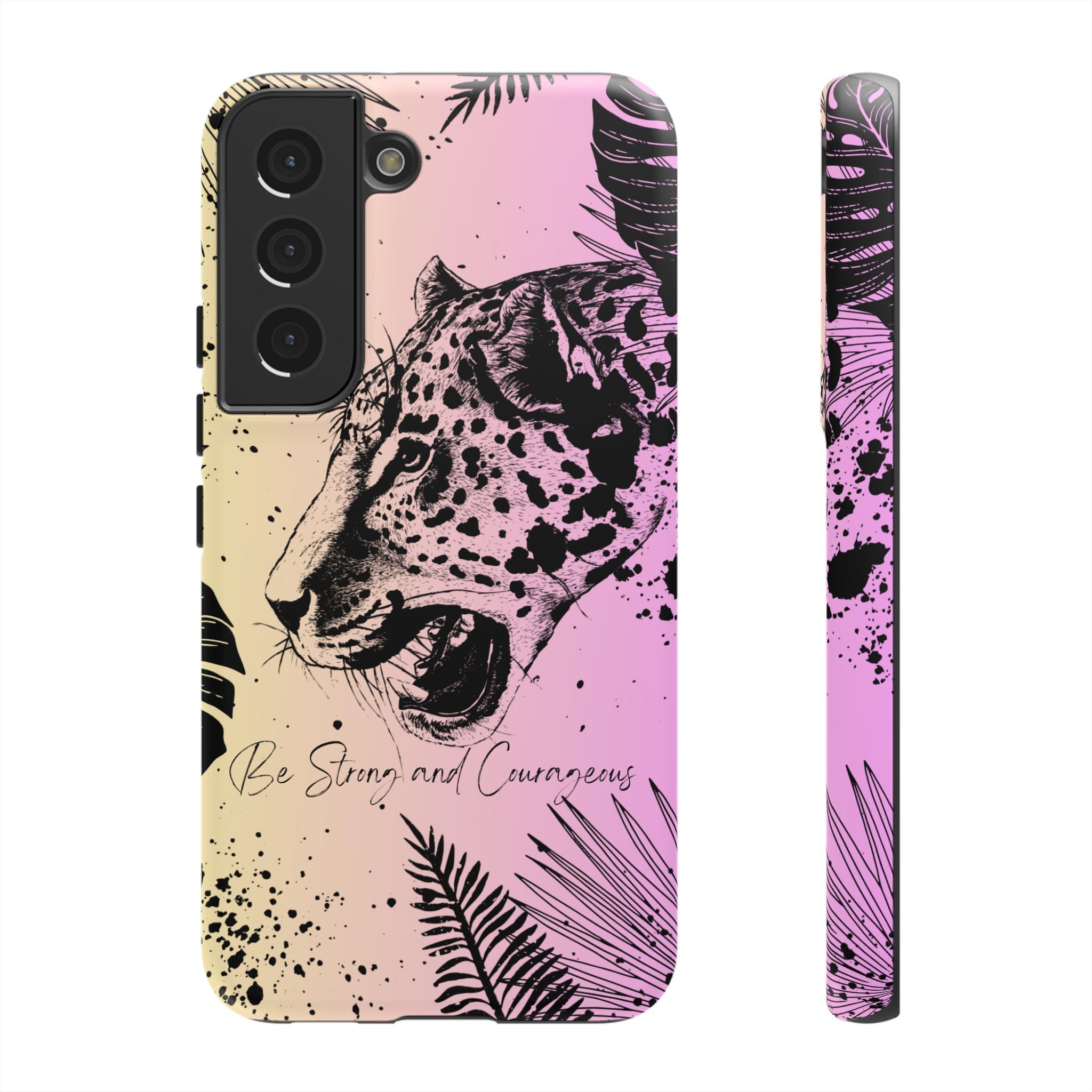 Be Strong and Courageous Tough Phone Case (Purple Hue)