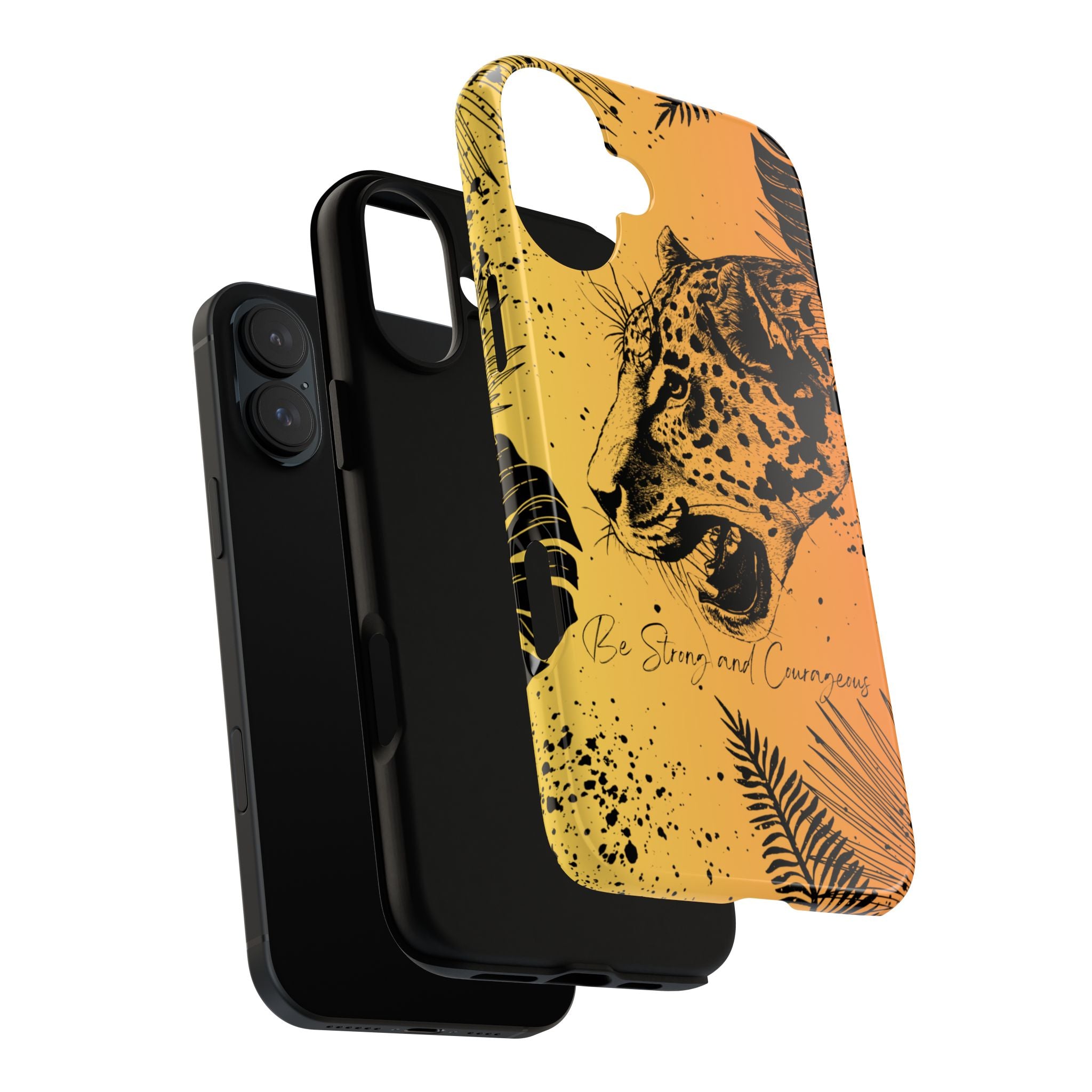Be Strong and Courageous Tough Phone Case (Orange Hue)