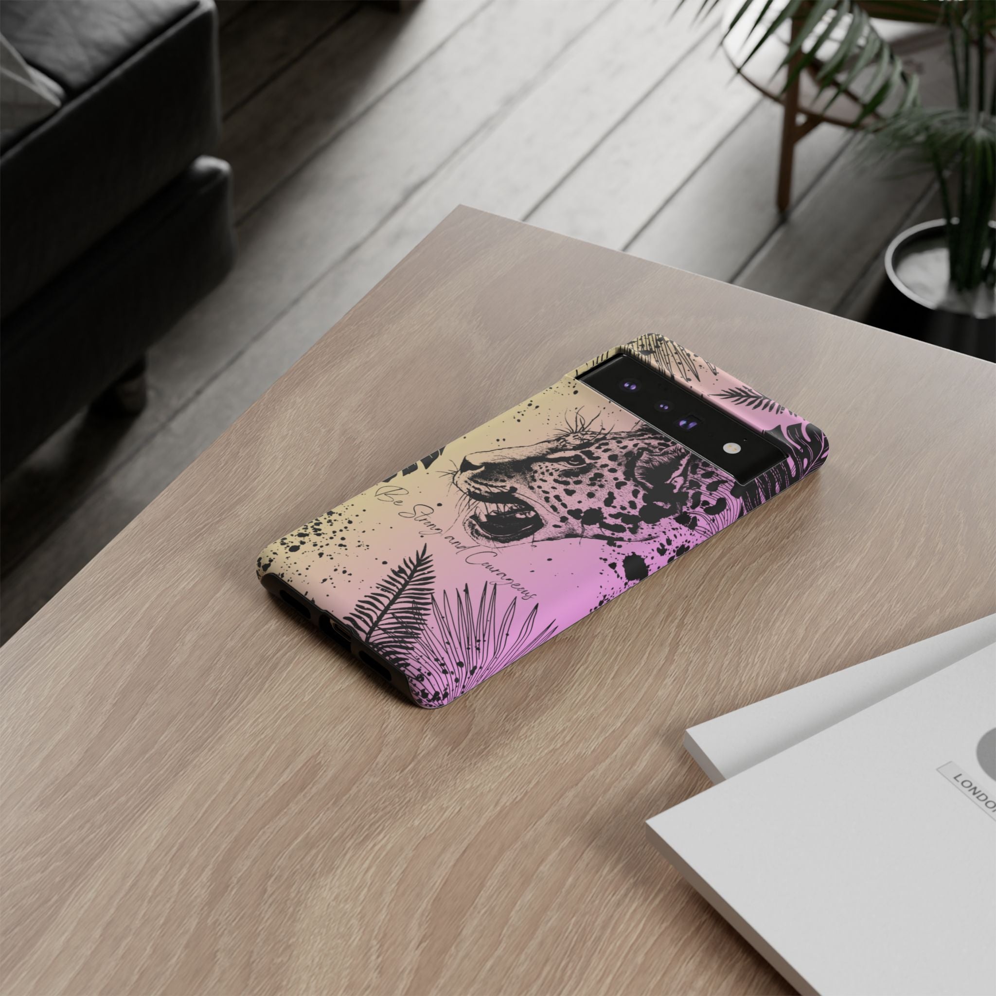 Be Strong and Courageous Tough Phone Case (Purple Hue)