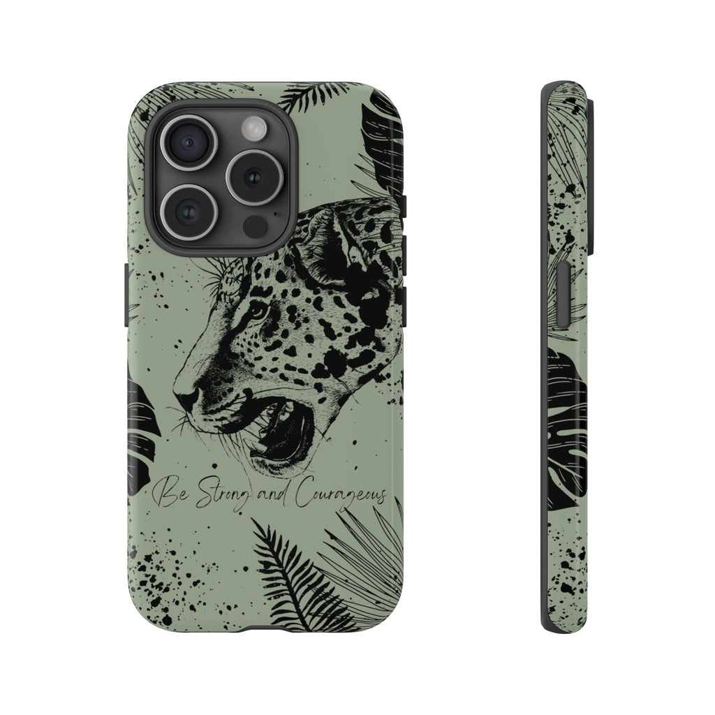 Be Strong and Courageous Tough Phone Case (Mint Green)