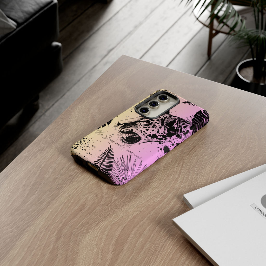 Be Strong and Courageous Tough Phone Case (Purple Hue)