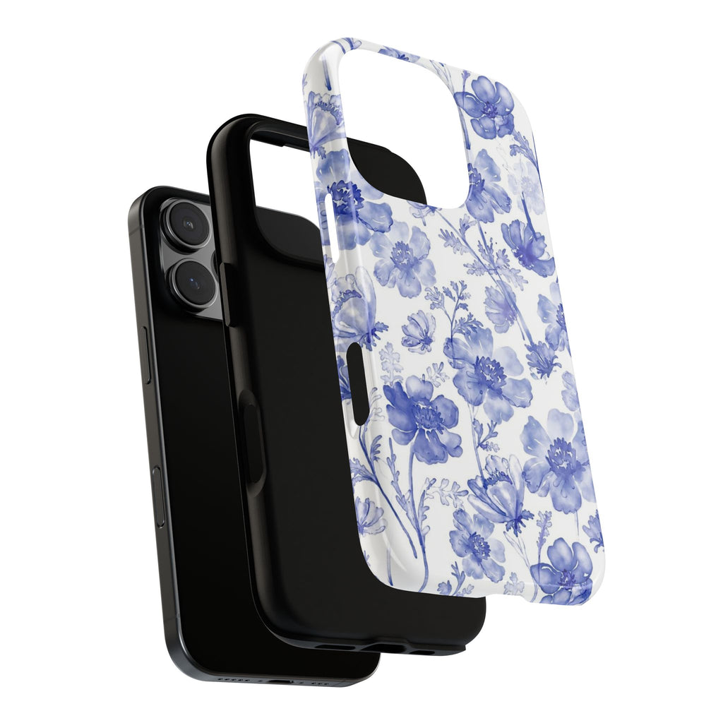 Blue Floral Tough Case
