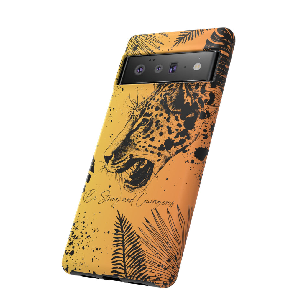 Be Strong and Courageous Tough Phone Case (Orange Hue)