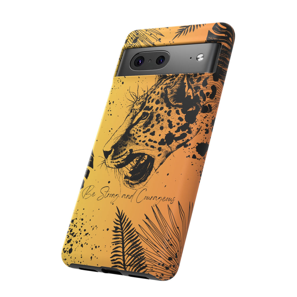 Be Strong and Courageous Tough Phone Case (Orange Hue)