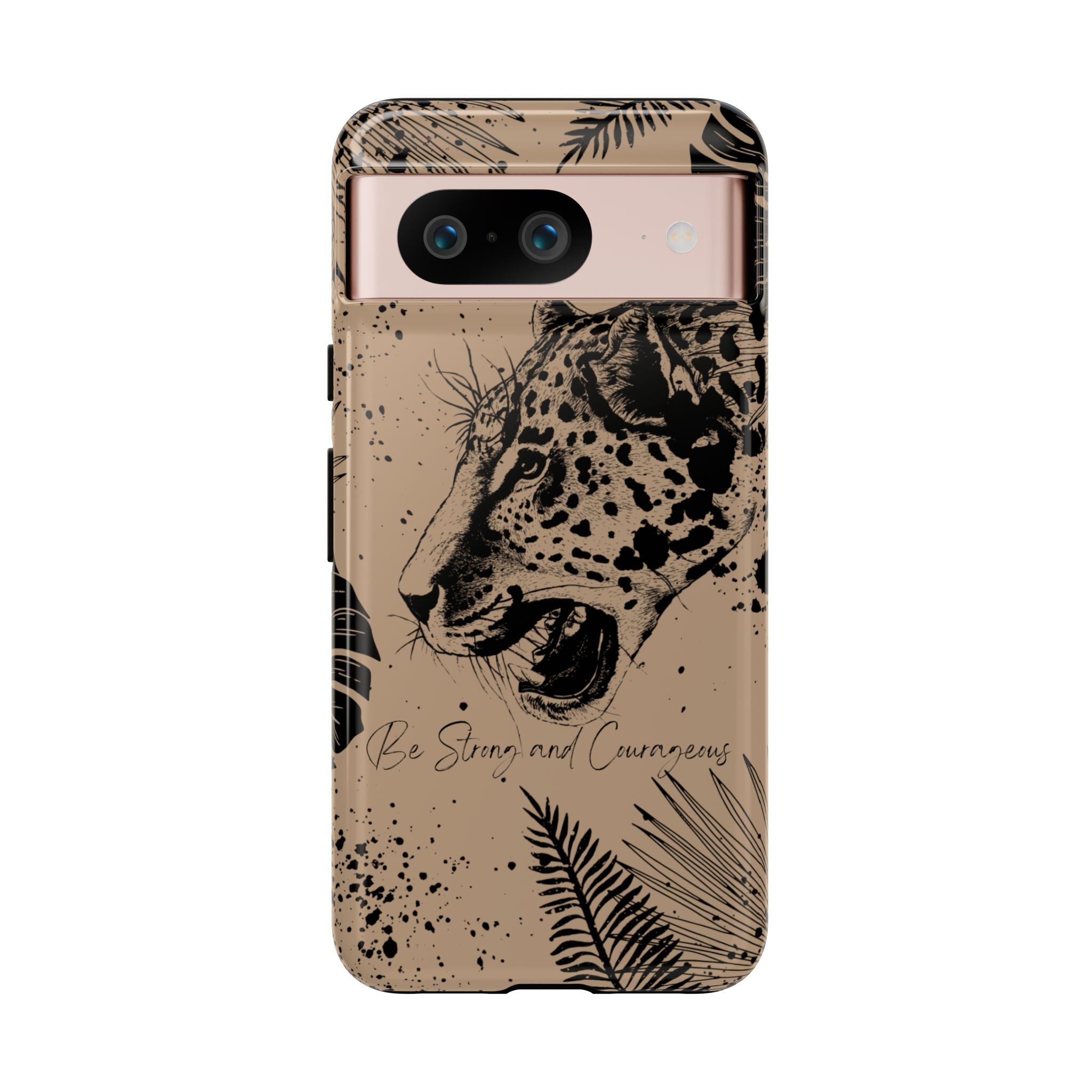 Be Strong and Courageous Tough Phone Case (Brown)