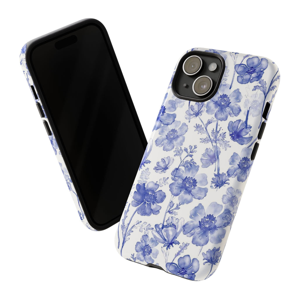 Blue Floral Tough Case