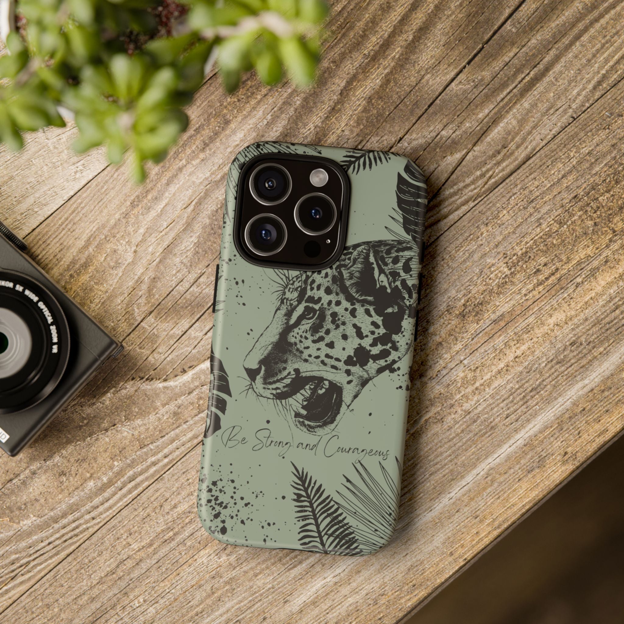 Be Strong and Courageous Tough Phone Case (Mint Green)