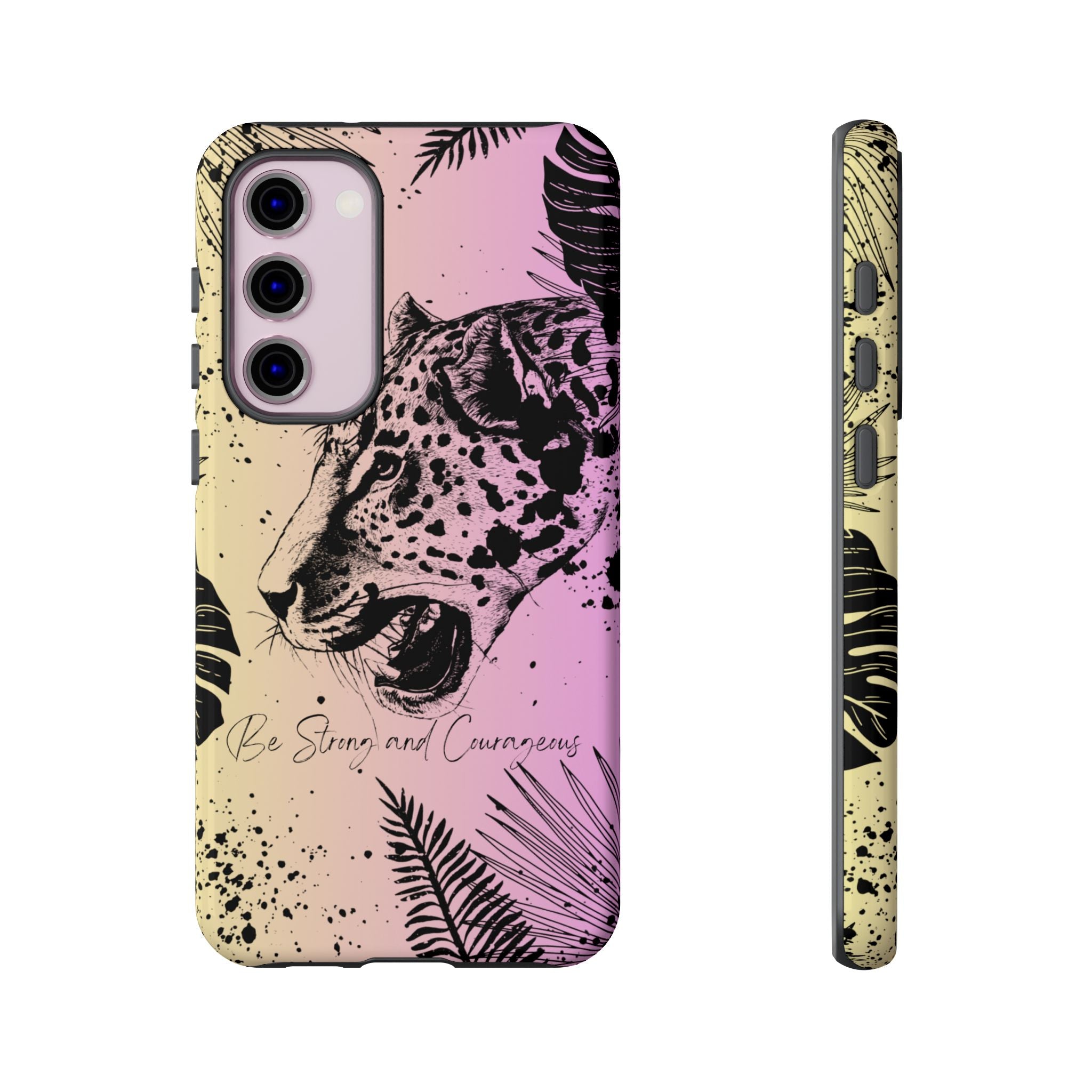Be Strong and Courageous Tough Phone Case (Purple Hue)