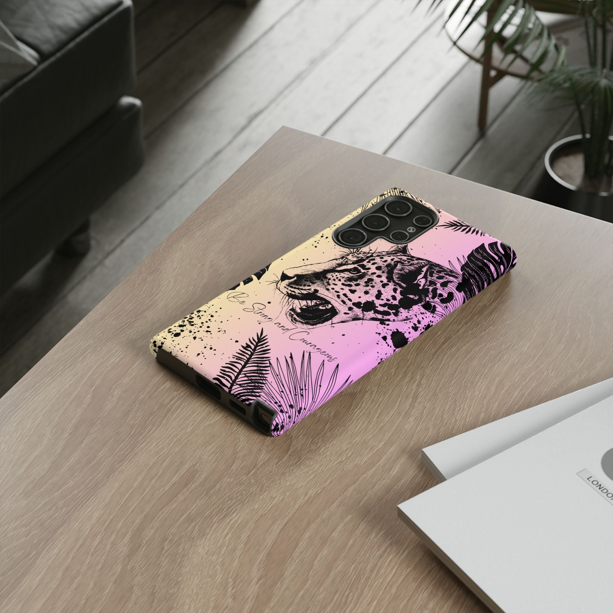 Be Strong and Courageous Tough Phone Case (Purple Hue)