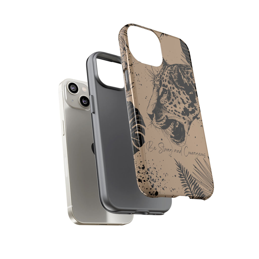 Be Strong and Courageous Tough Phone Case (Brown)