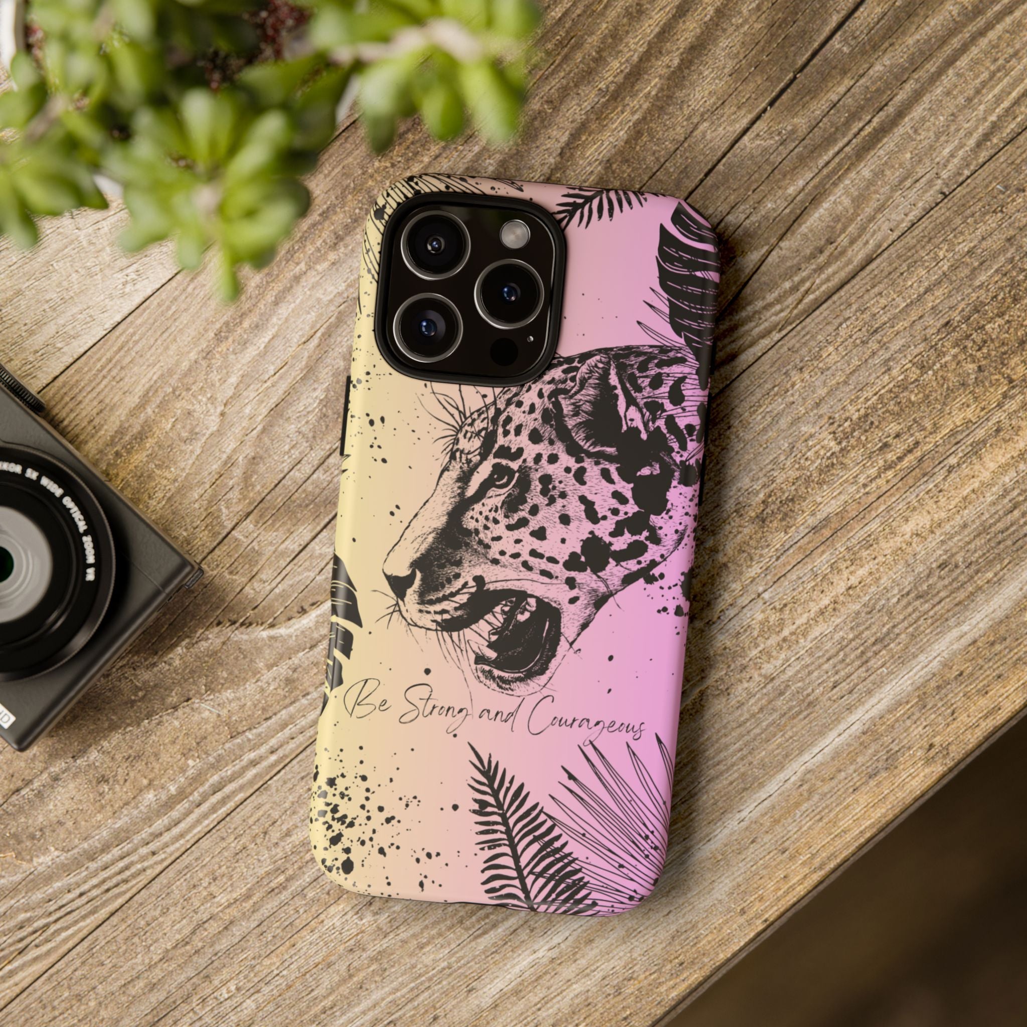 Be Strong and Courageous Tough Phone Case (Purple Hue)