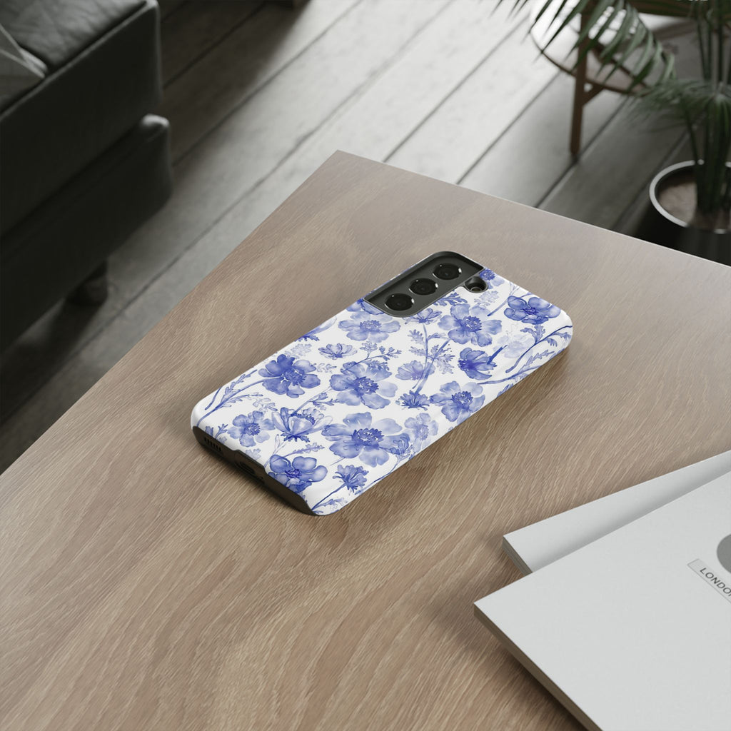 Blue Floral Tough Case