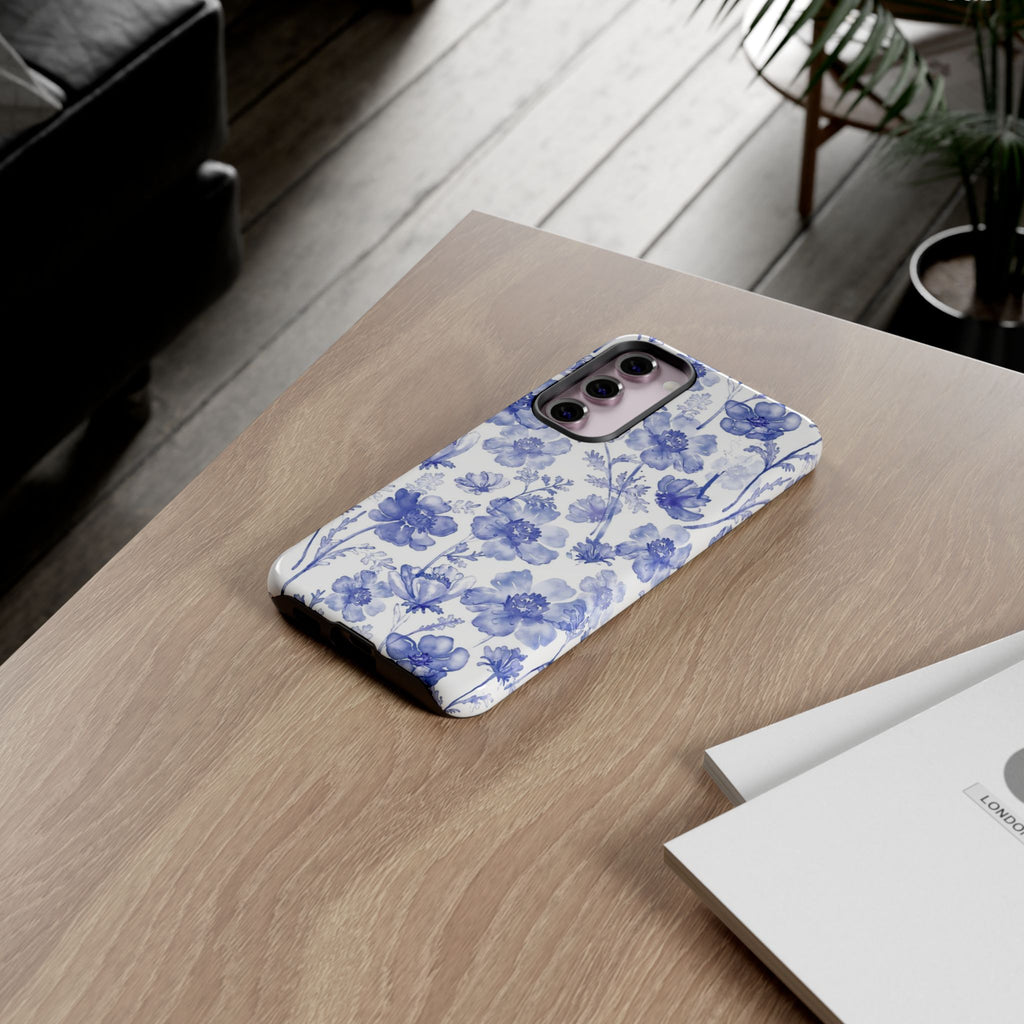 Blue Floral Tough Case